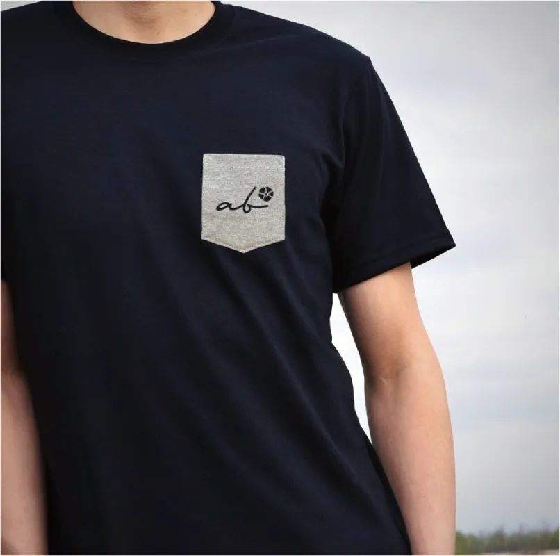 Mens - Alberta 5.0 Pocket T - Black / Grey sold by Prairie Proud