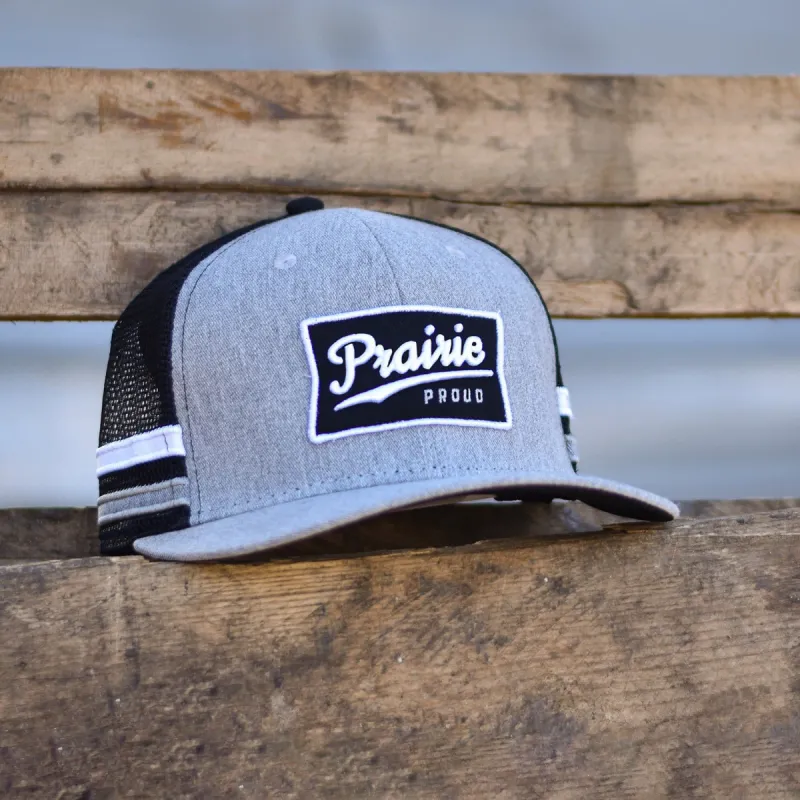 Unisex - Retro Trucker - Grey / Black / White sold by Prairie Proud
