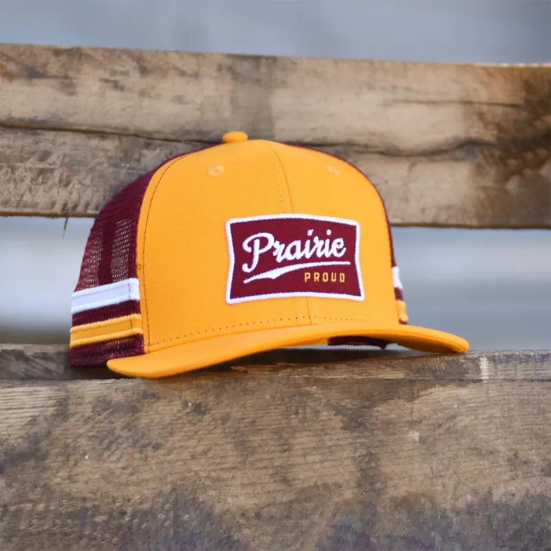 Unisex - Retro Trucker - Gold / Maroon / White sold by Prairie Proud