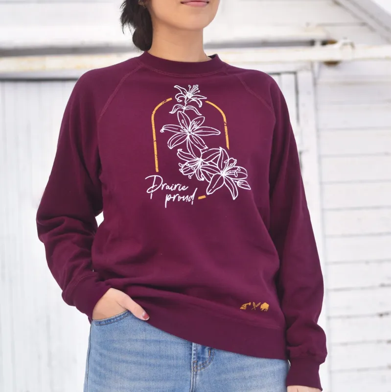 Ladies - Lily Crew Sweater - Blackberry sold by Prairie Proud