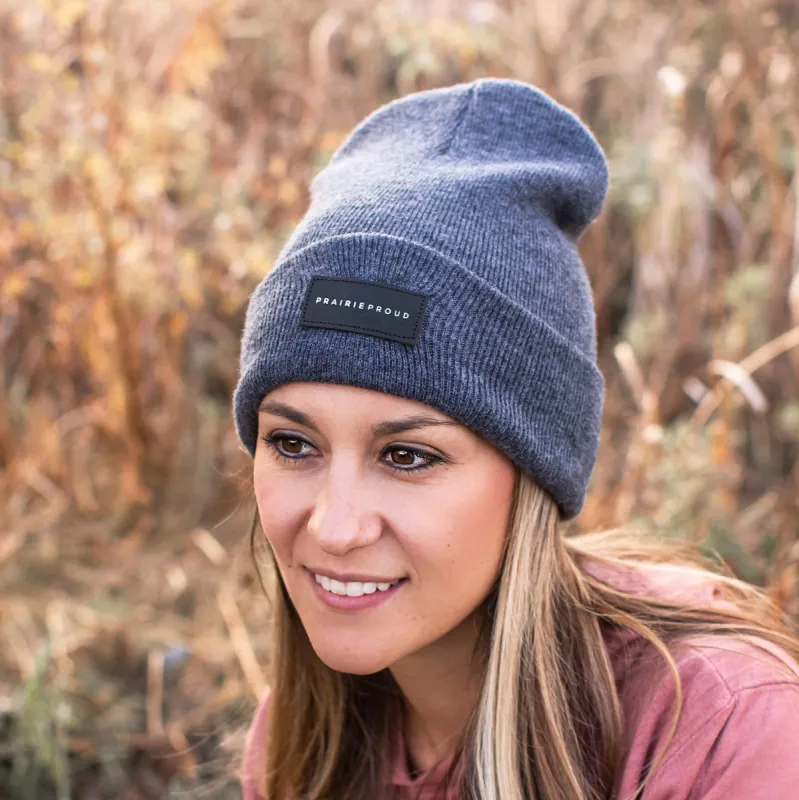 Unisex - Staple Beanie - Heather Shadow sold by Prairie Proud