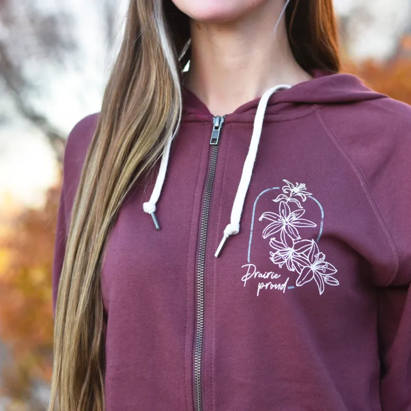 Ladies - Lily Zip Hood - Rosewood sold by Prairie Proud