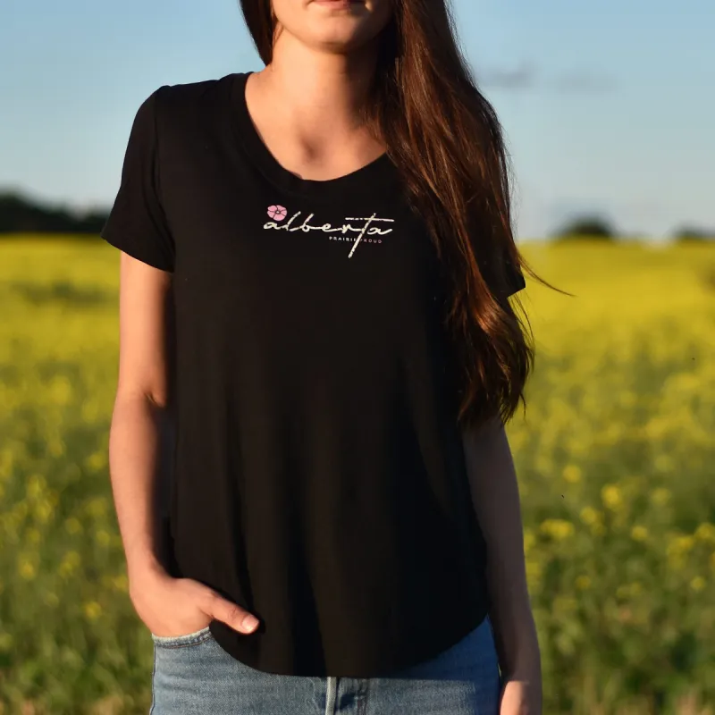 Ladies - Alberta 5.0 Scoop T - Black sold by Prairie Proud