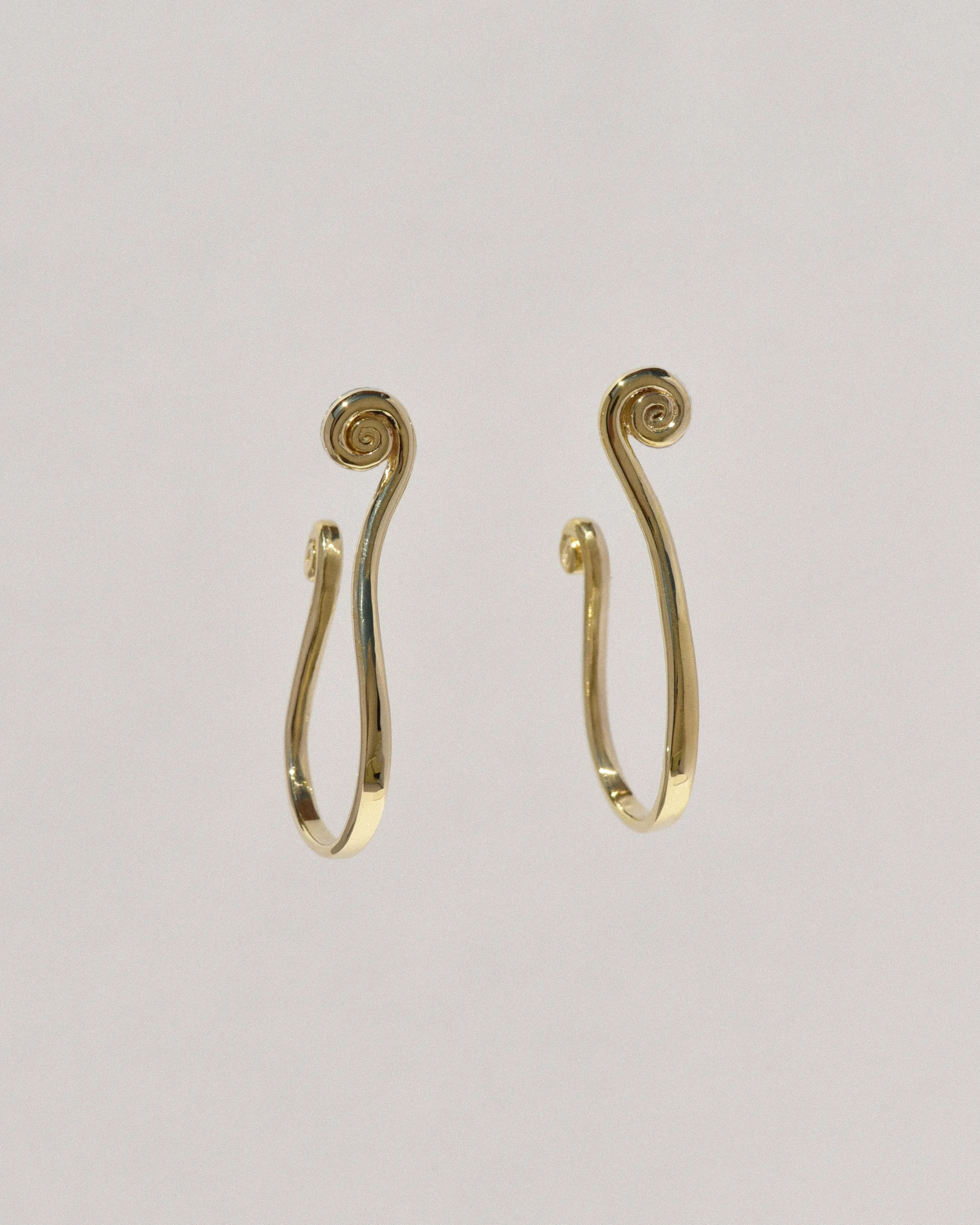 Brass Fern Hoops sold by Leigh Miller product image thumbnail 2
