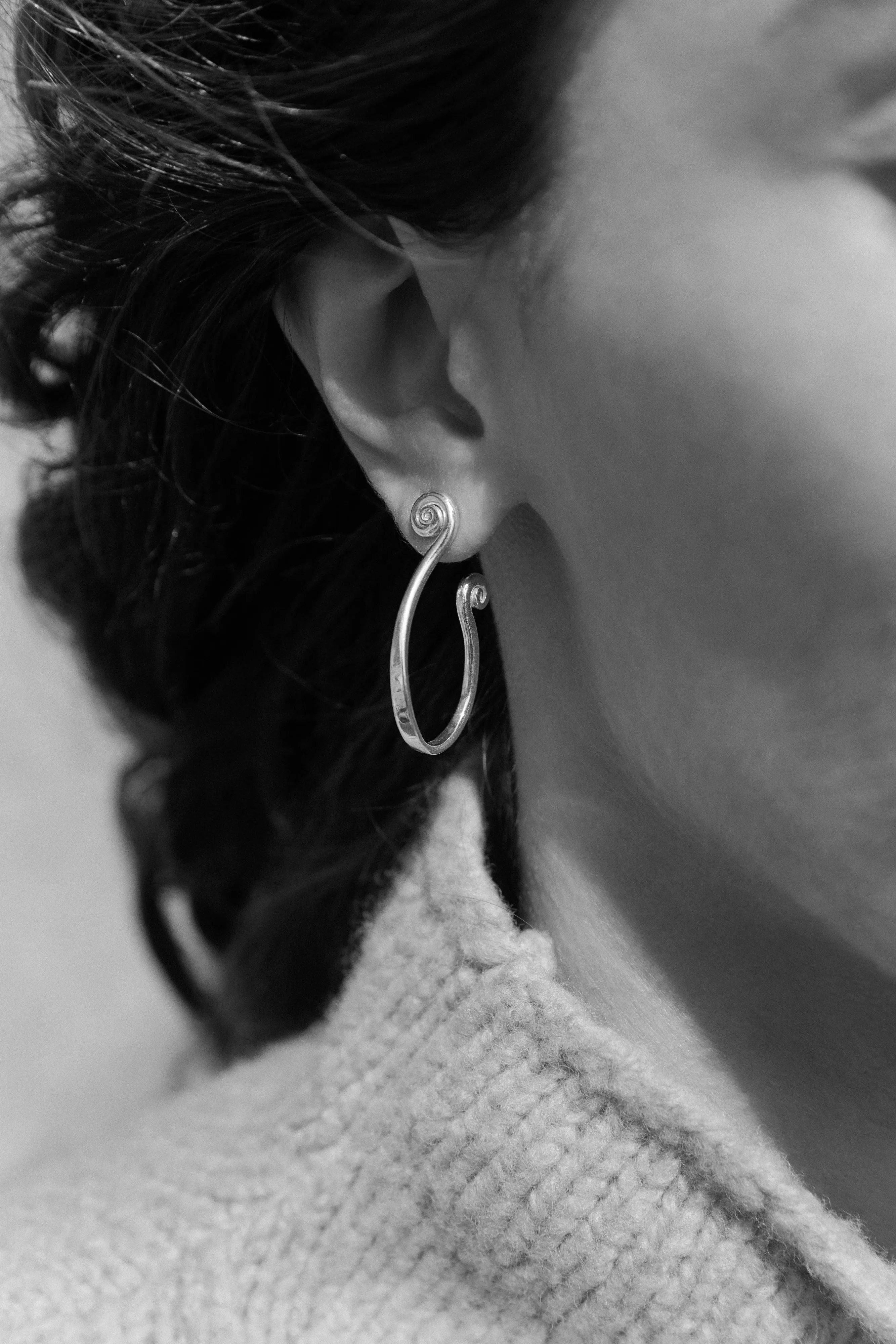 Brass Fern Hoops sold by Leigh Miller product image thumbnail 4