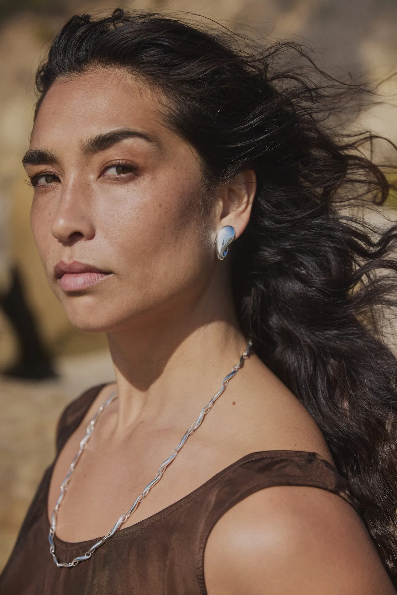 Sterling Silver Lyric Studs sold by Leigh Miller product image thumbnail 2