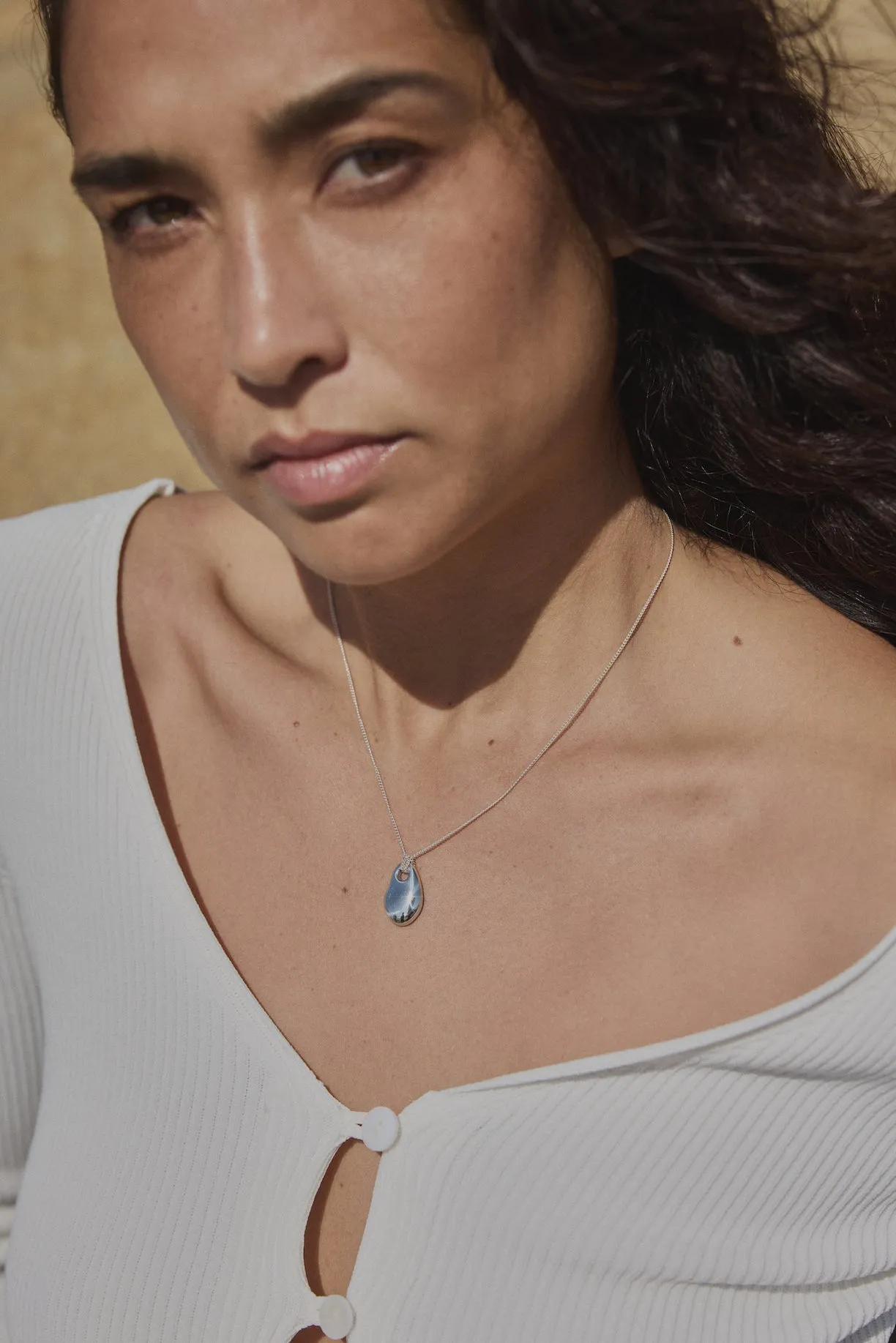 Sea Stone Pendant on Chain sold by Leigh Miller product image thumbnail 2