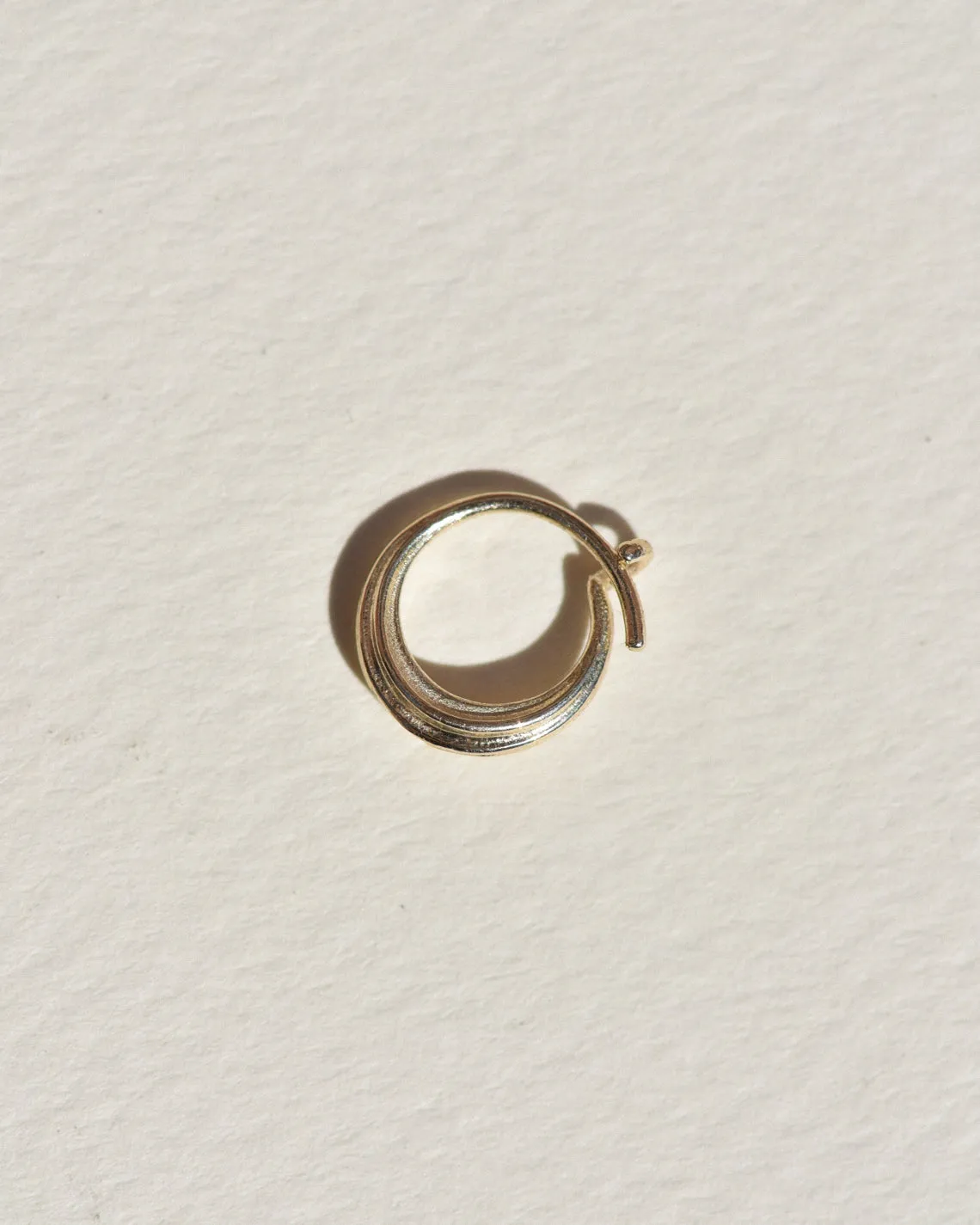 Ribbed Small Round Sempre Hoop in 14k Yellow Gold sold by Leigh Miller