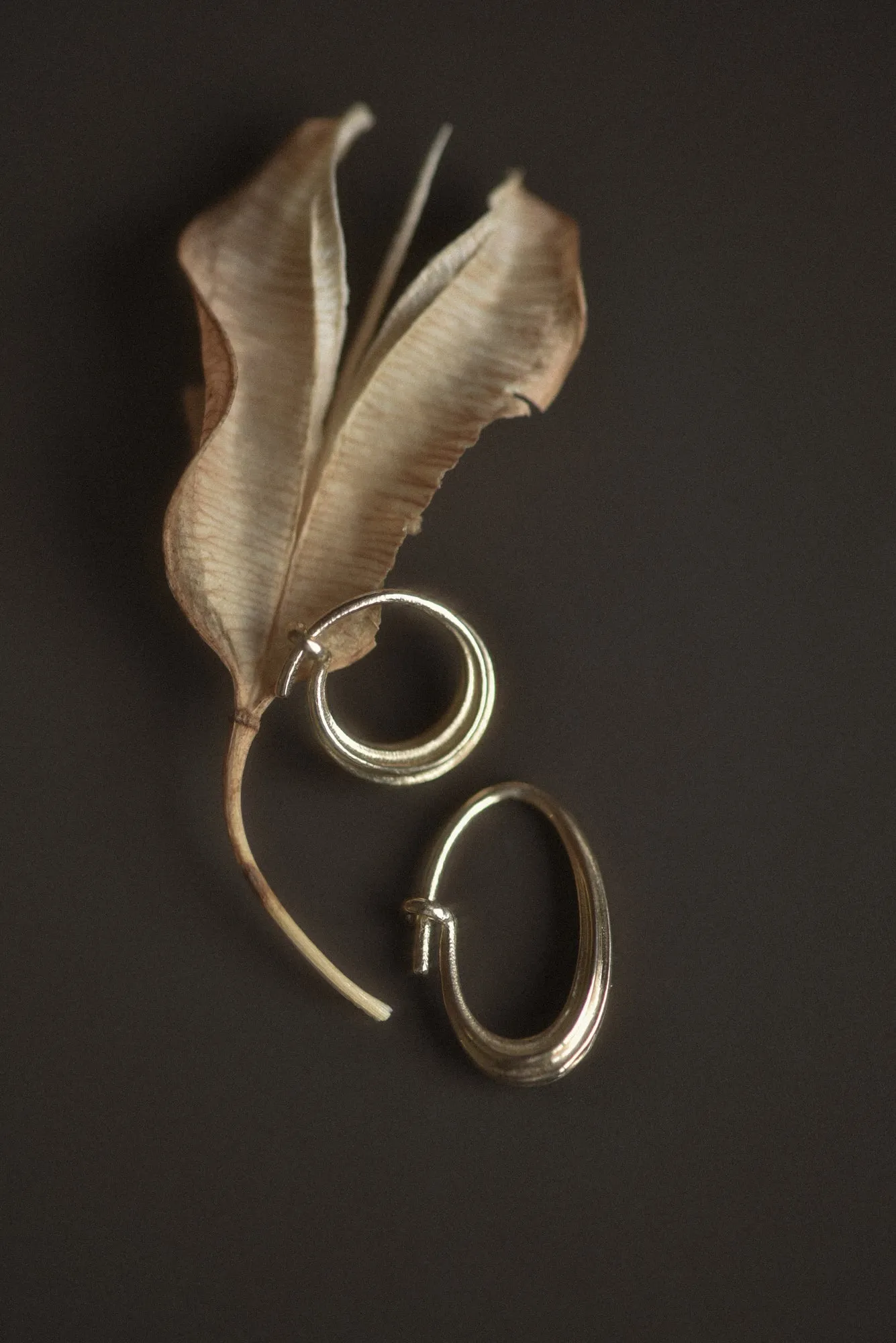 Ribbed Small Round Sempre Hoop in 14k Yellow Gold sold by Leigh Miller product image thumbnail 2