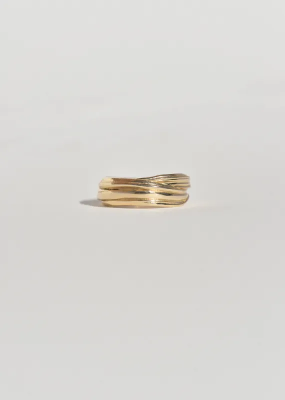 Gold Folded Pinky Ring sold by Leigh Miller