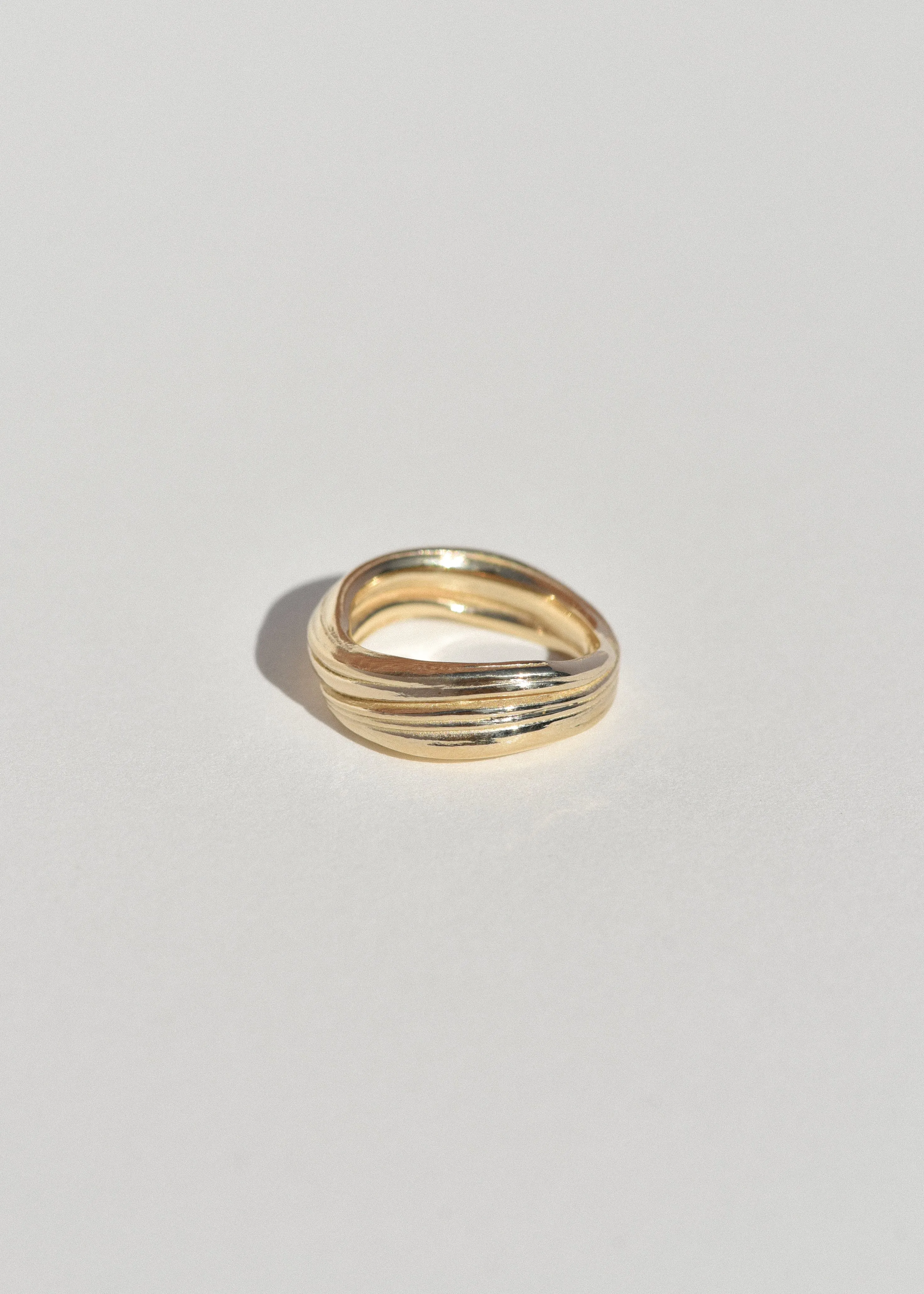 Gold Folded Pinky Ring sold by Leigh Miller product image thumbnail 4