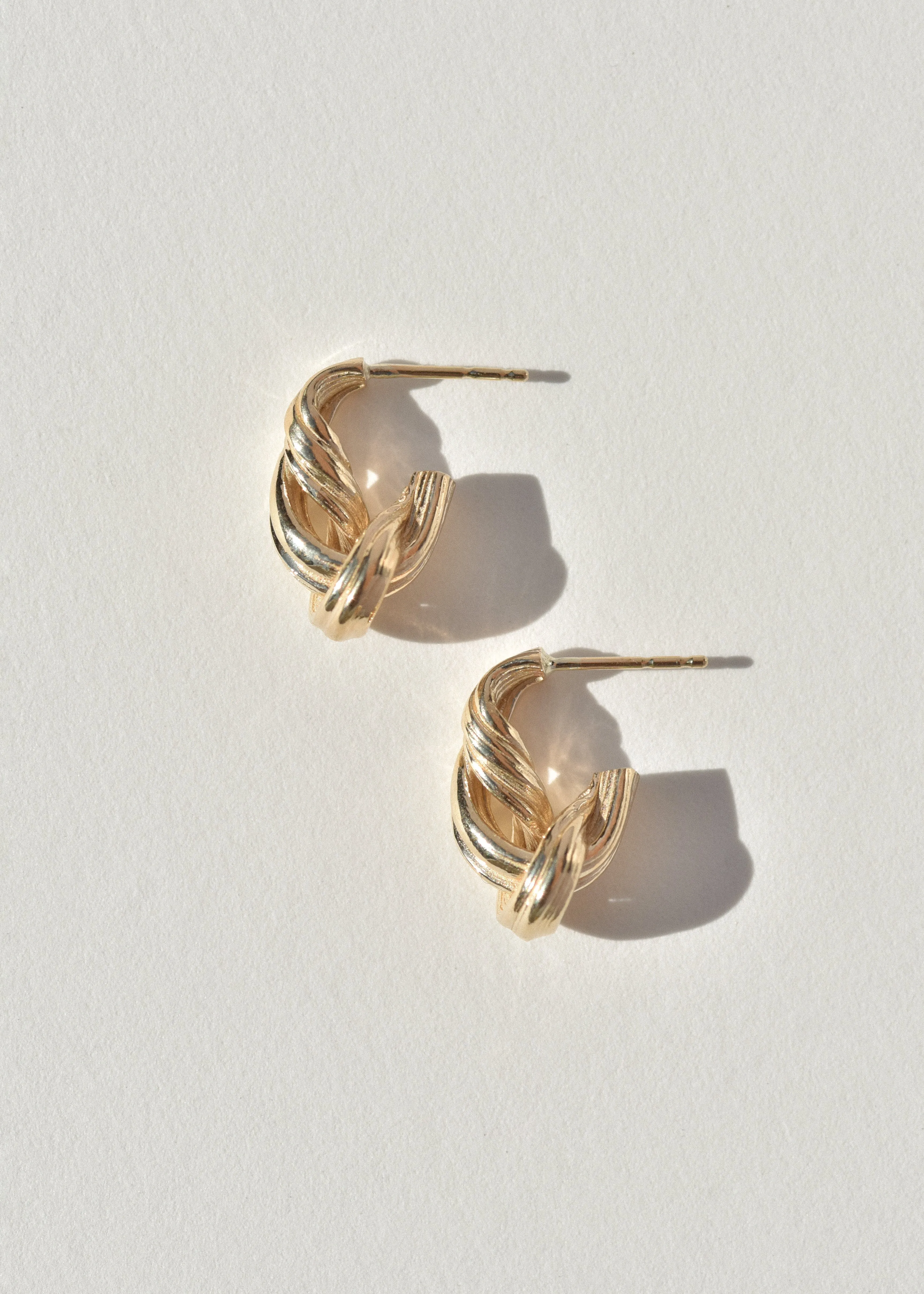 Gold Entwined Hoops sold by Leigh Miller product image thumbnail 4