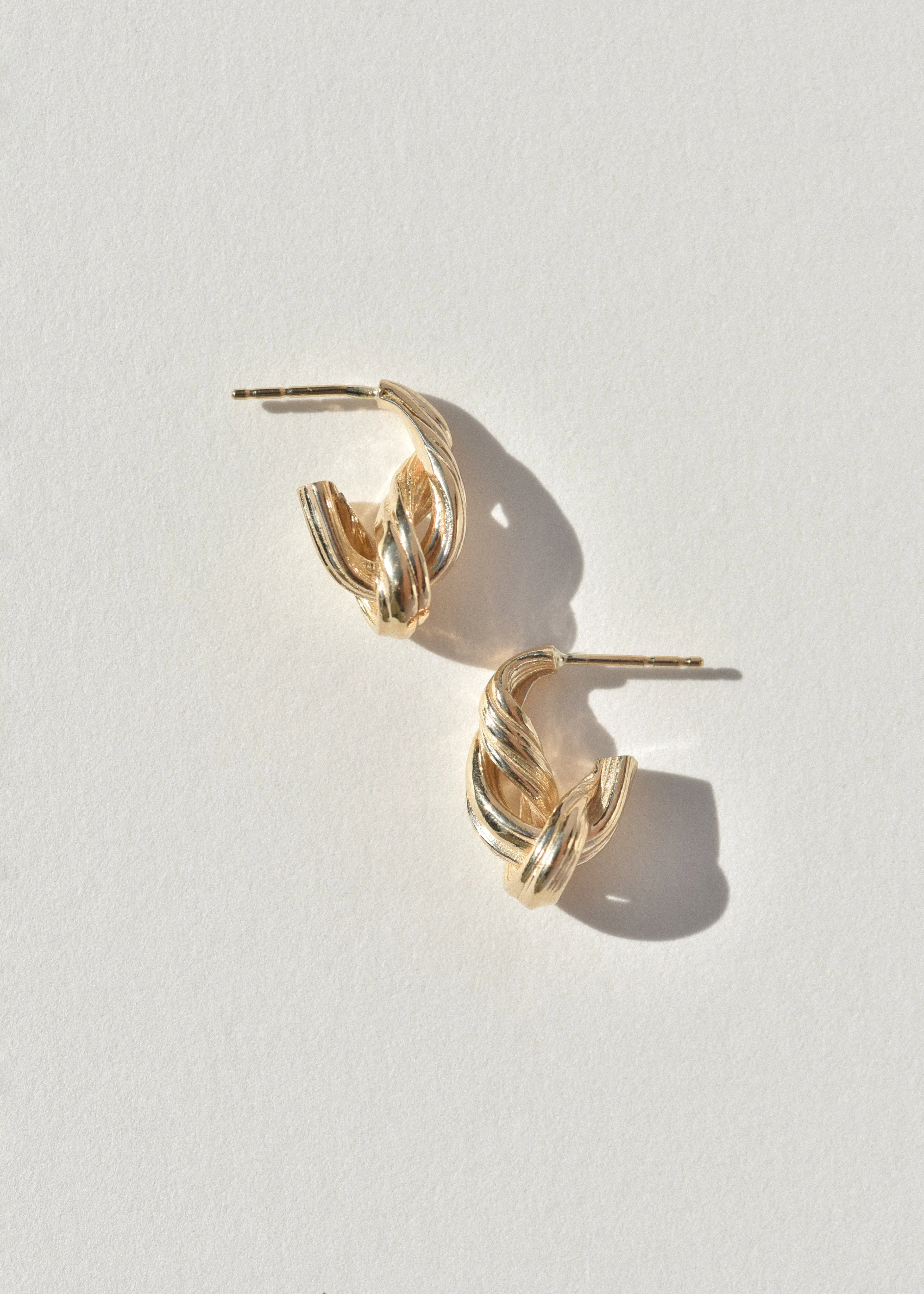 Gold Entwined Hoops sold by Leigh Miller product image thumbnail 5