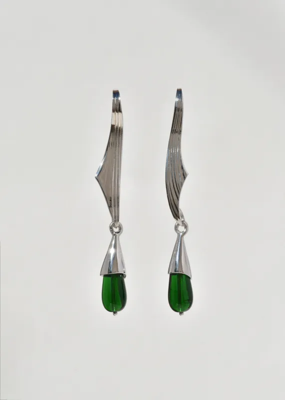 Sterling Silver Grape Leaf Earrings sold by Leigh Miller