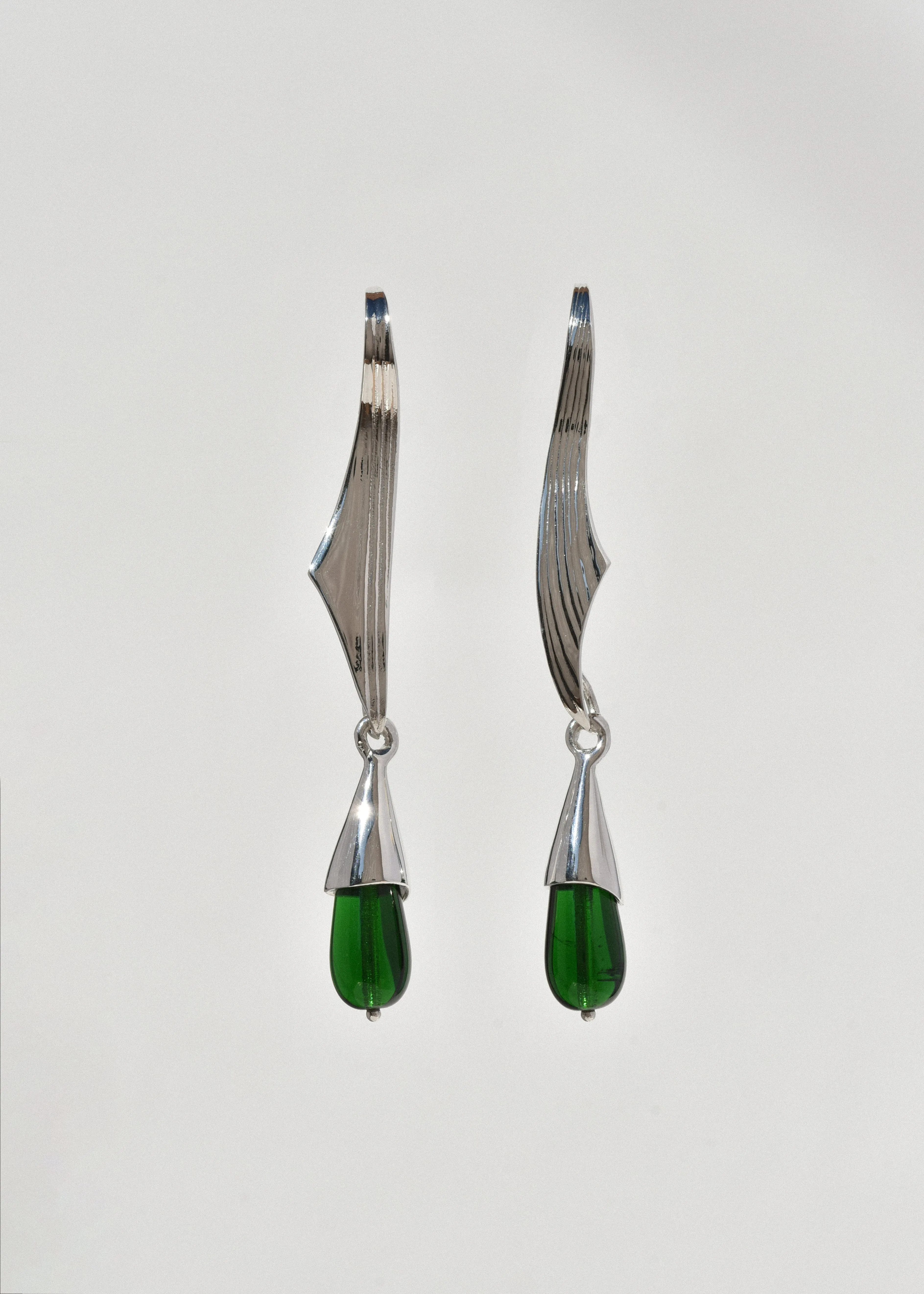 Sterling Silver Grape Leaf Earrings sold by Leigh Miller