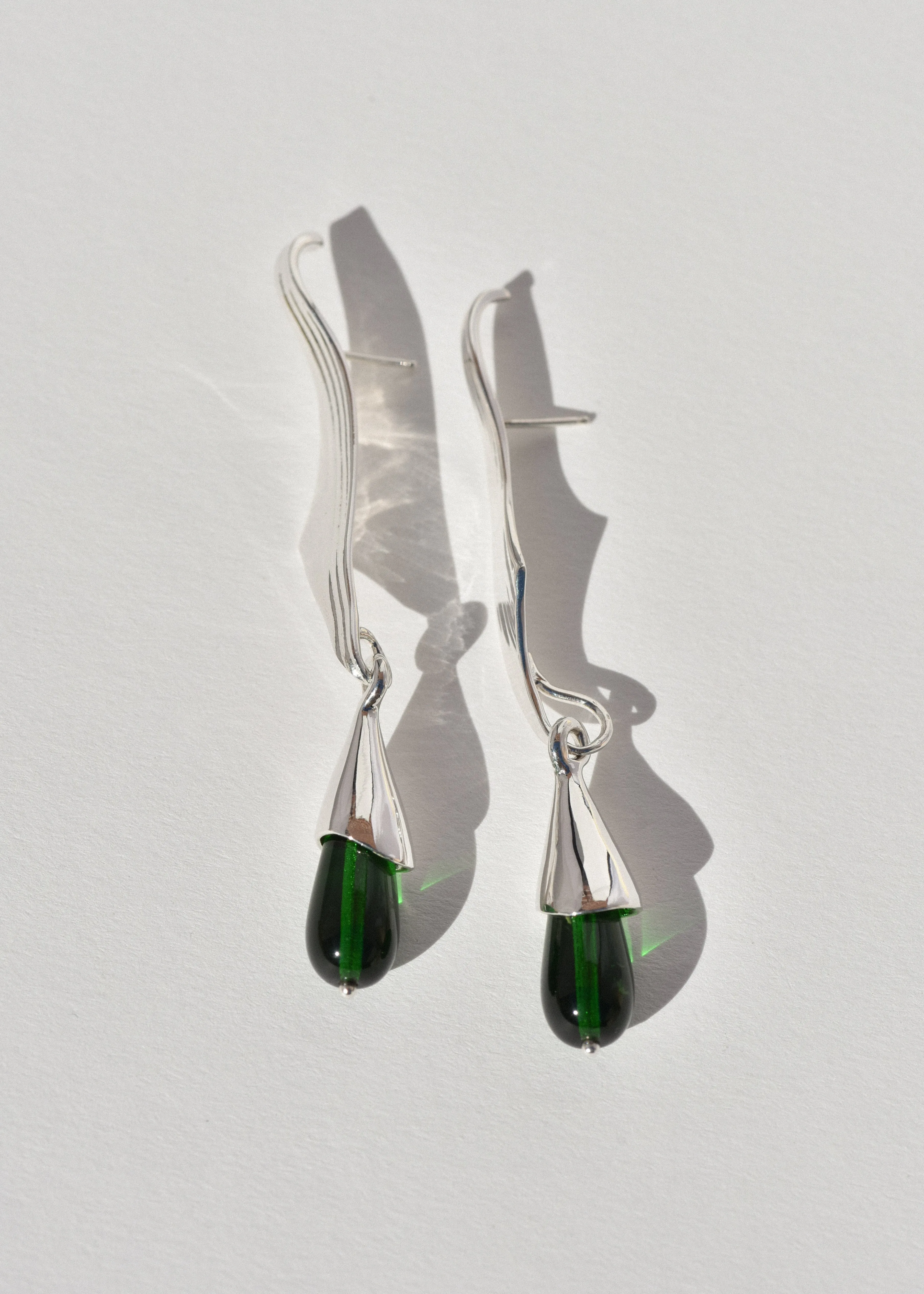 Sterling Silver Grape Leaf Earrings sold by Leigh Miller product image thumbnail 2