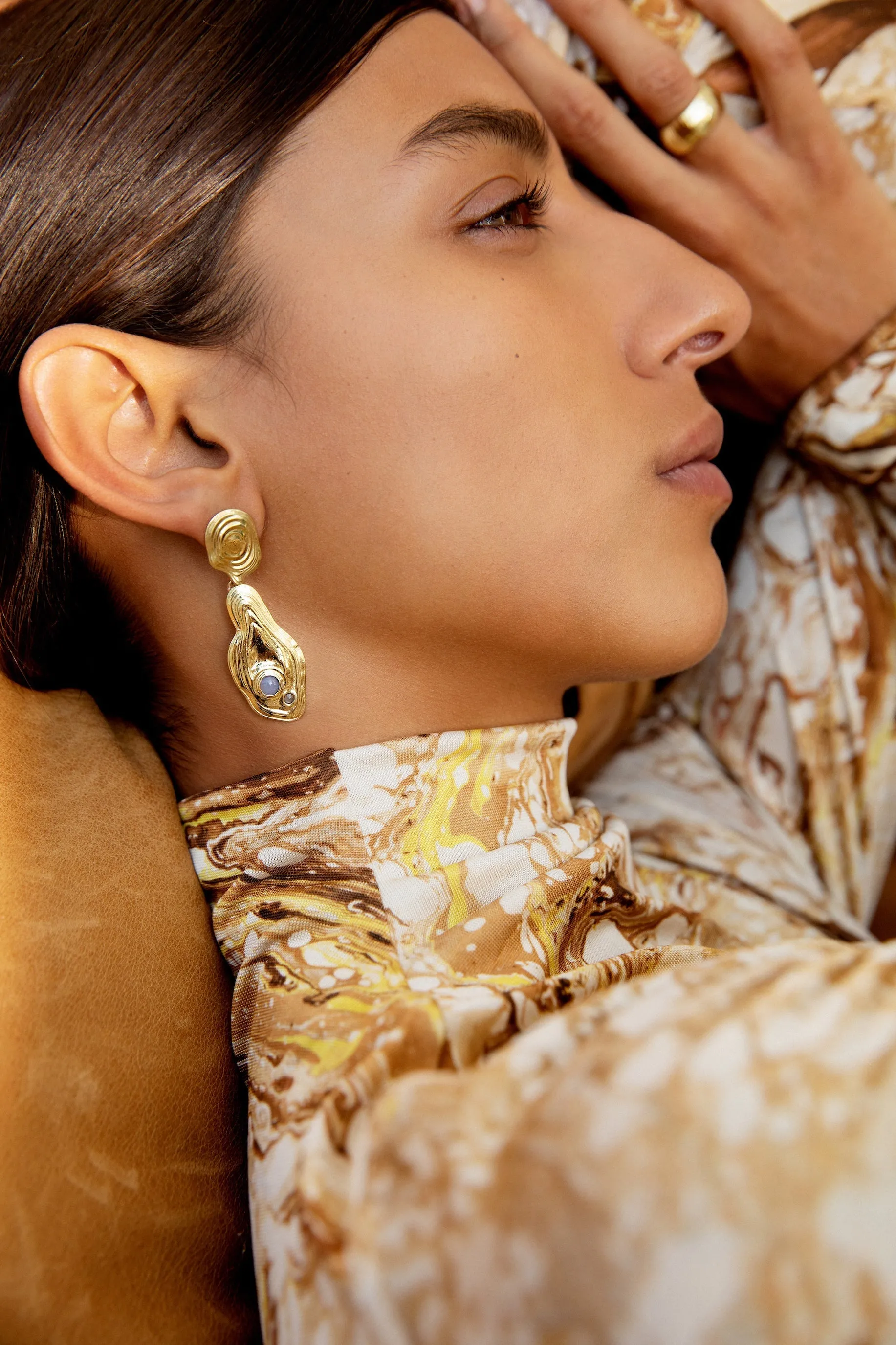 Sterling Silver Lava Drop Earrings sold by Leigh Miller product image thumbnail 3