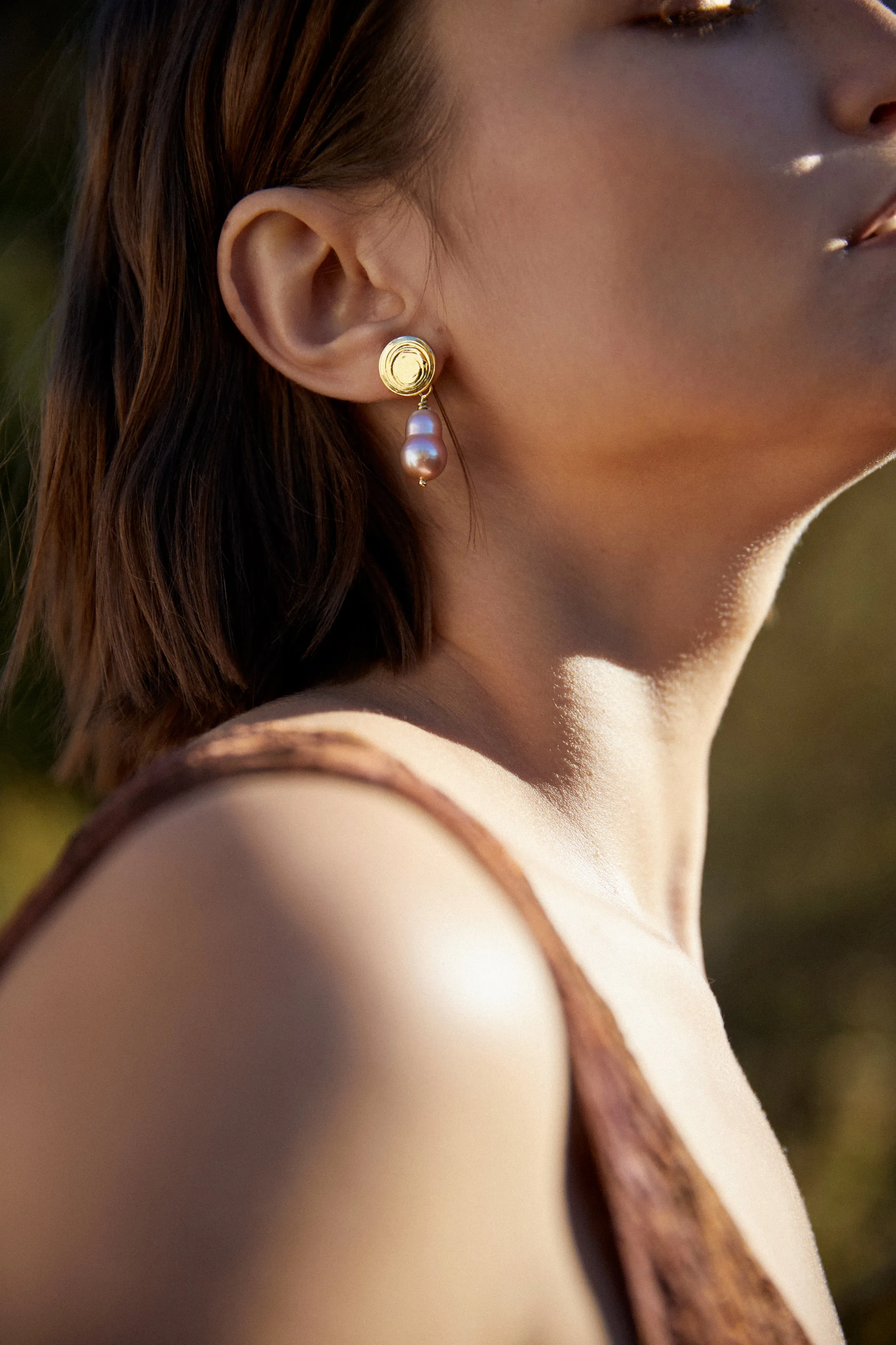 Brass Dew Drop Earrings sold by Leigh Miller product image thumbnail 3