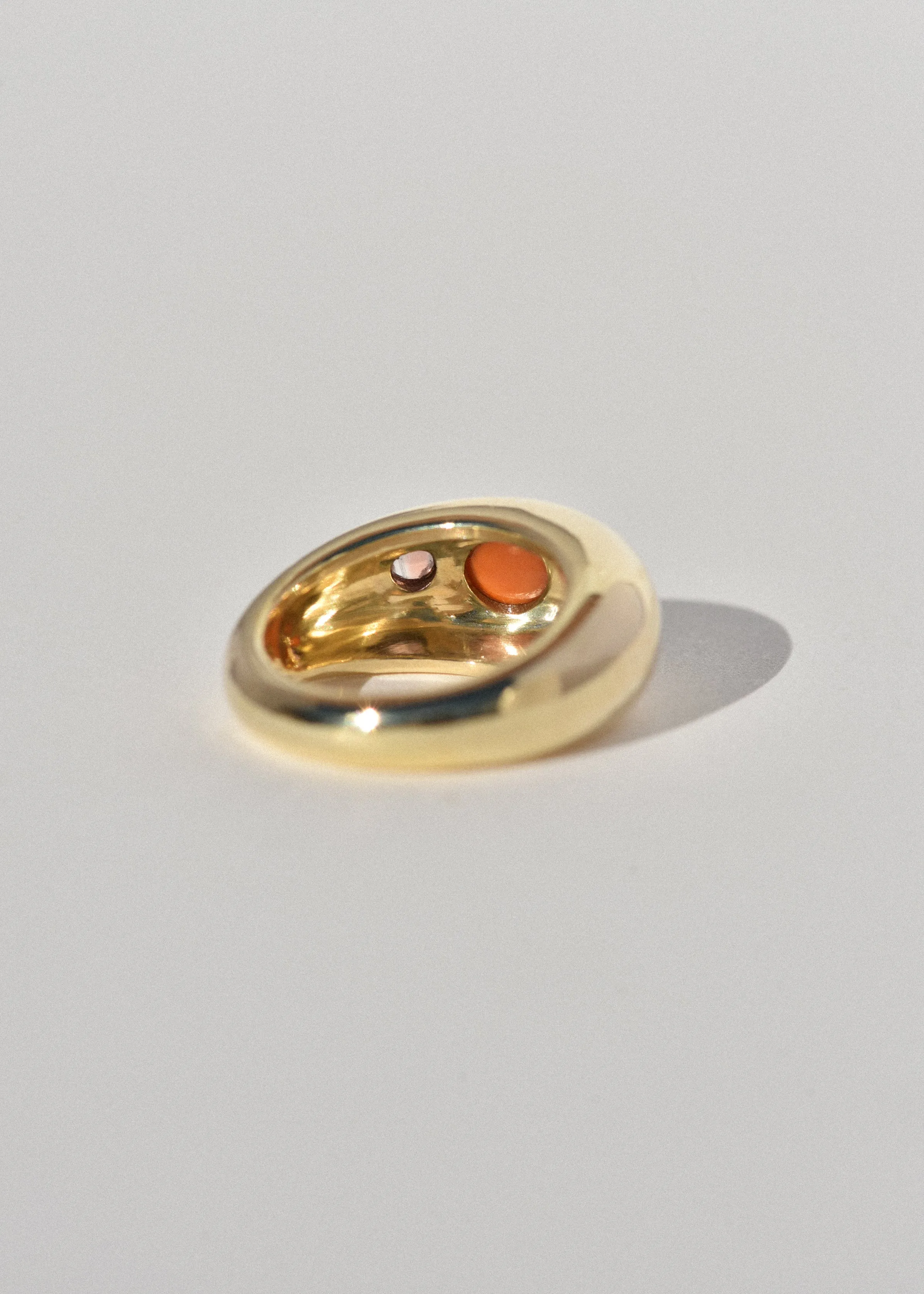 Brass Pebble Ring- Carnelian and Sunstone sold by Leigh Miller product image thumbnail 4