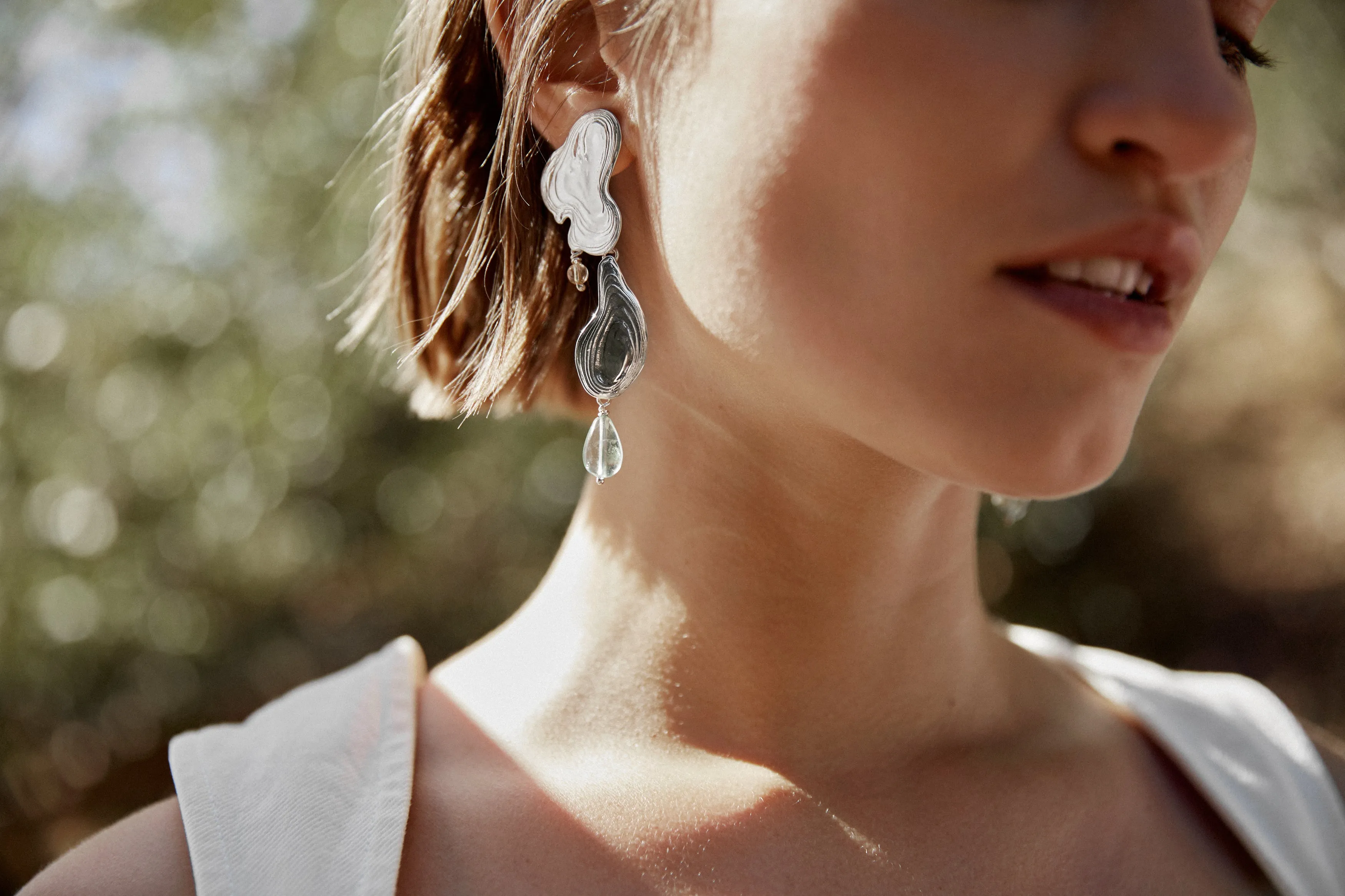 Sterling Silver Ink Blot Earrings sold by Leigh Miller product image thumbnail 4