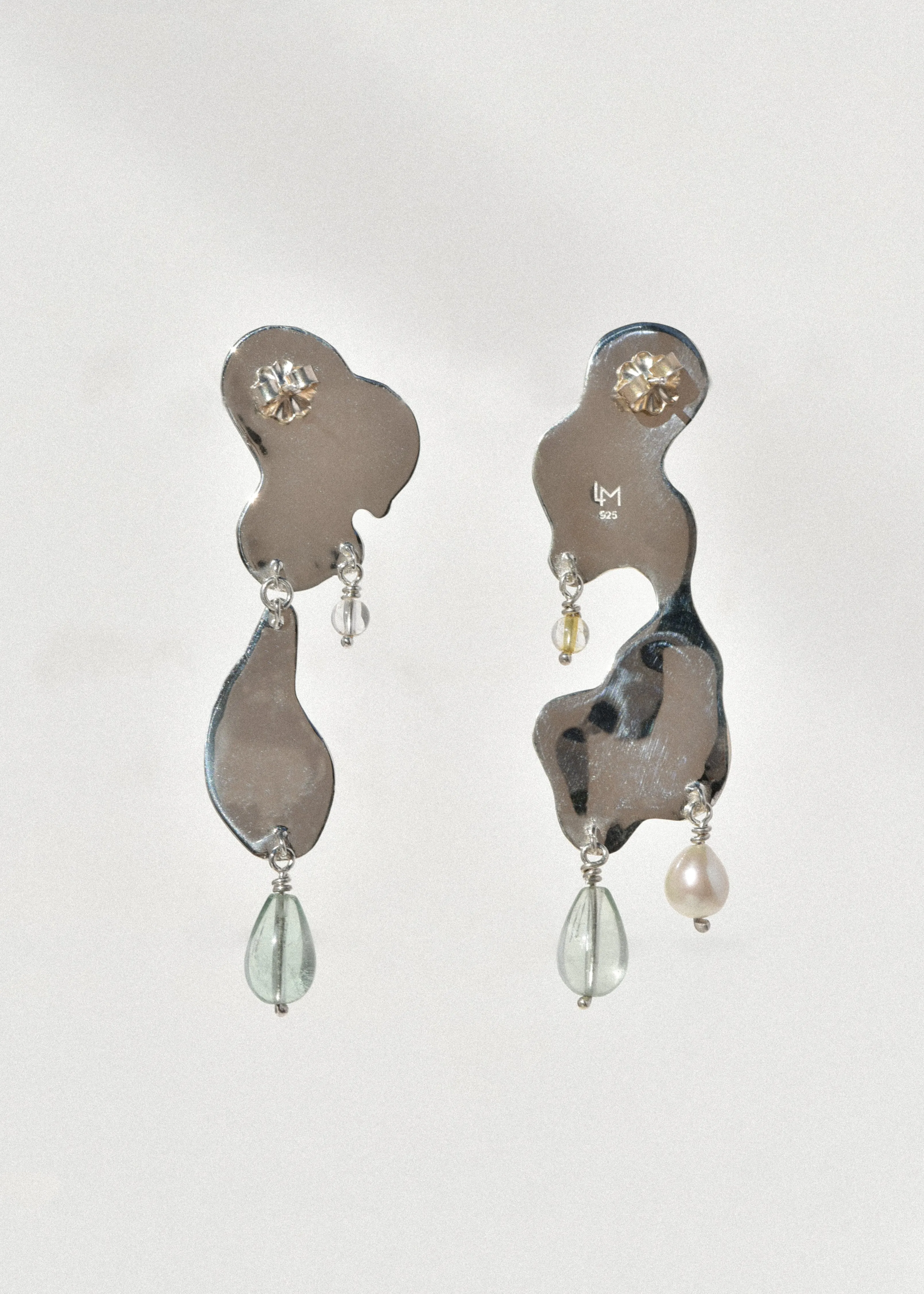 Sterling Silver Ink Blot Earrings sold by Leigh Miller product image thumbnail 2