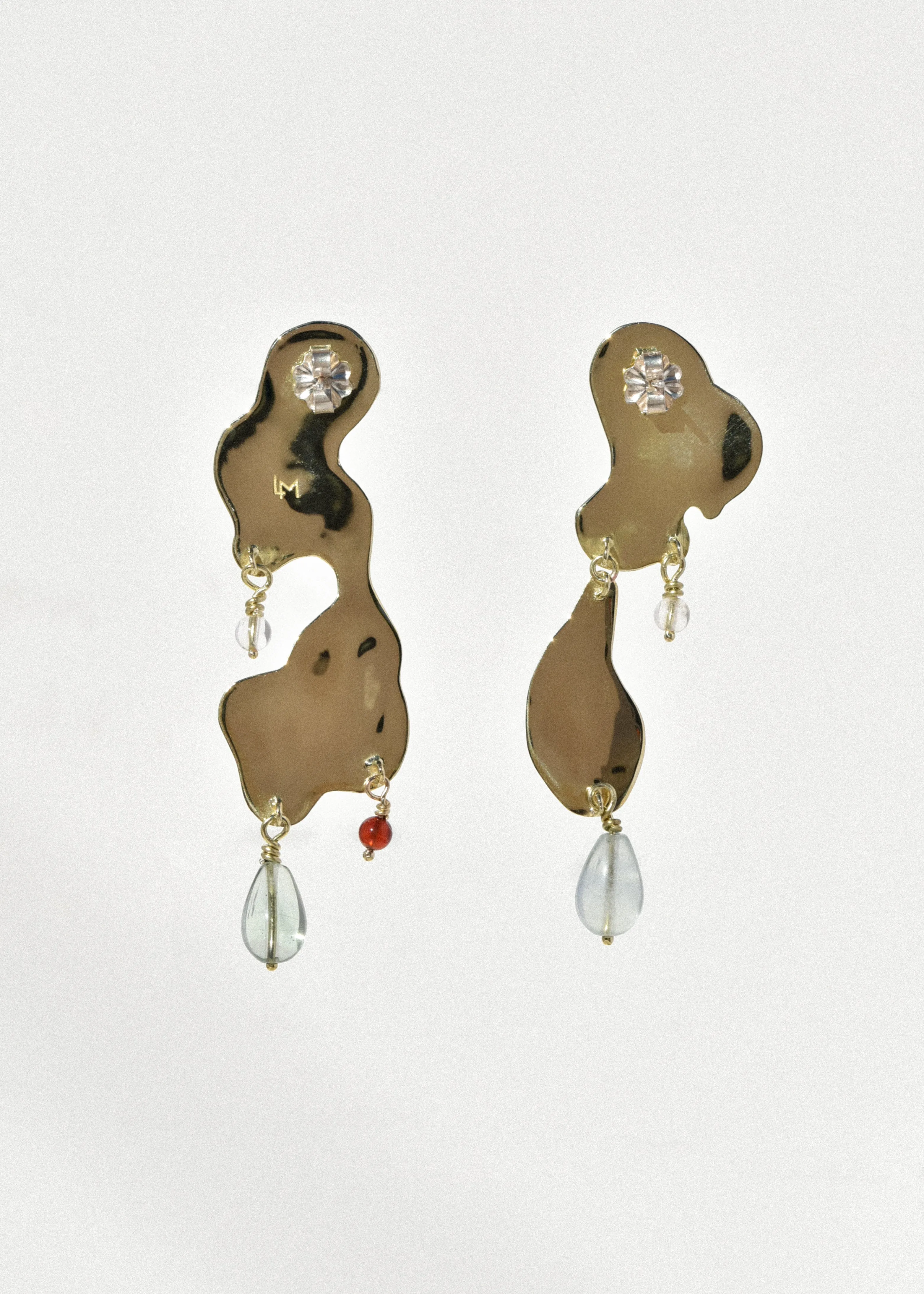 Brass Ink Blot Earrings sold by Leigh Miller product image thumbnail 2