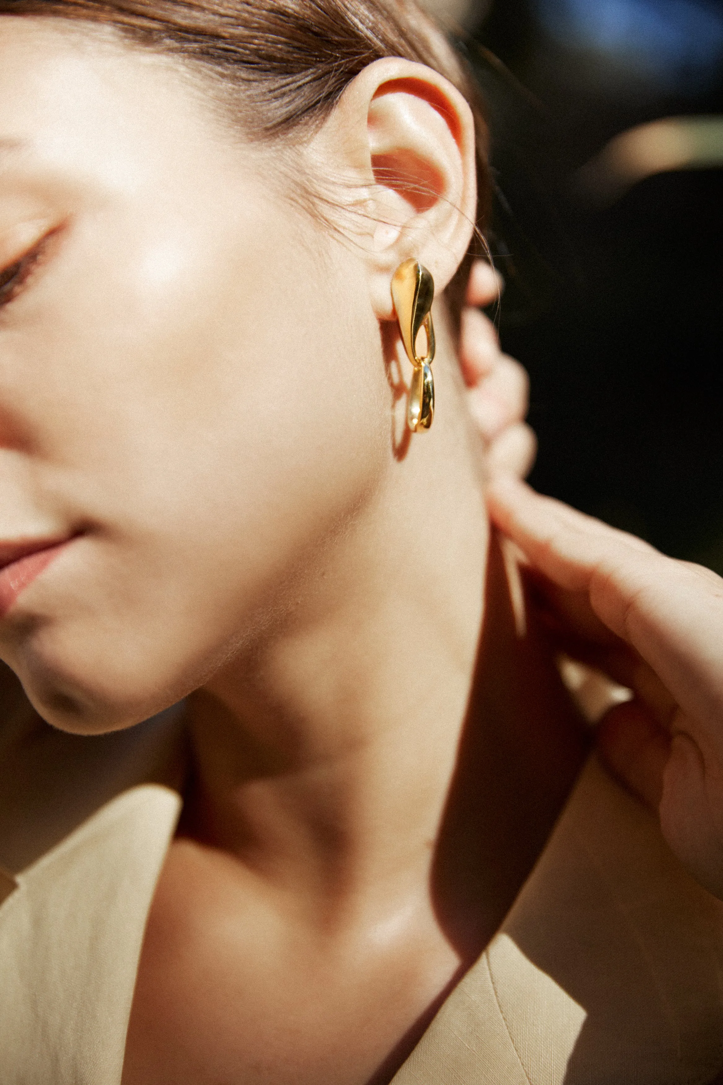 Brass Loop Hoops sold by Leigh Miller product image thumbnail 3