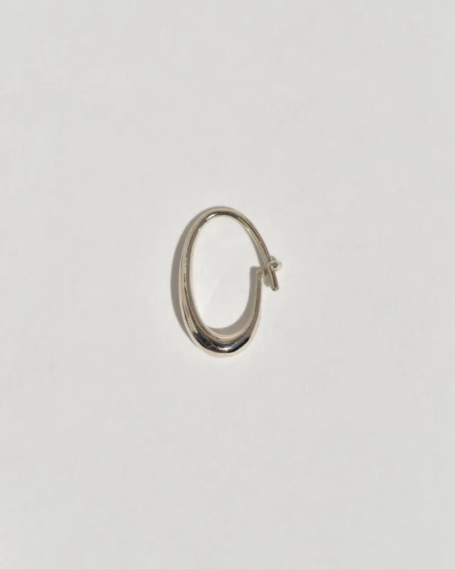 Medium Oval Sempre Hoop in 14k White Gold sold by Leigh Miller