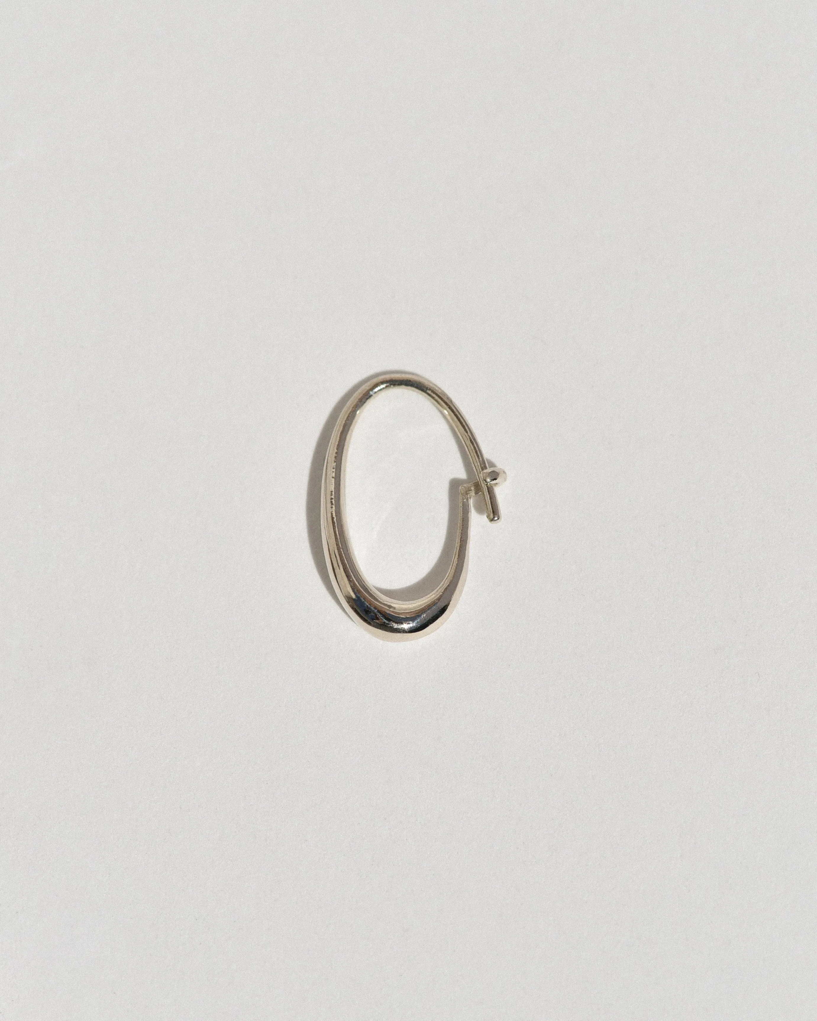 Medium Oval Sempre Hoop in 14k White Gold sold by Leigh Miller