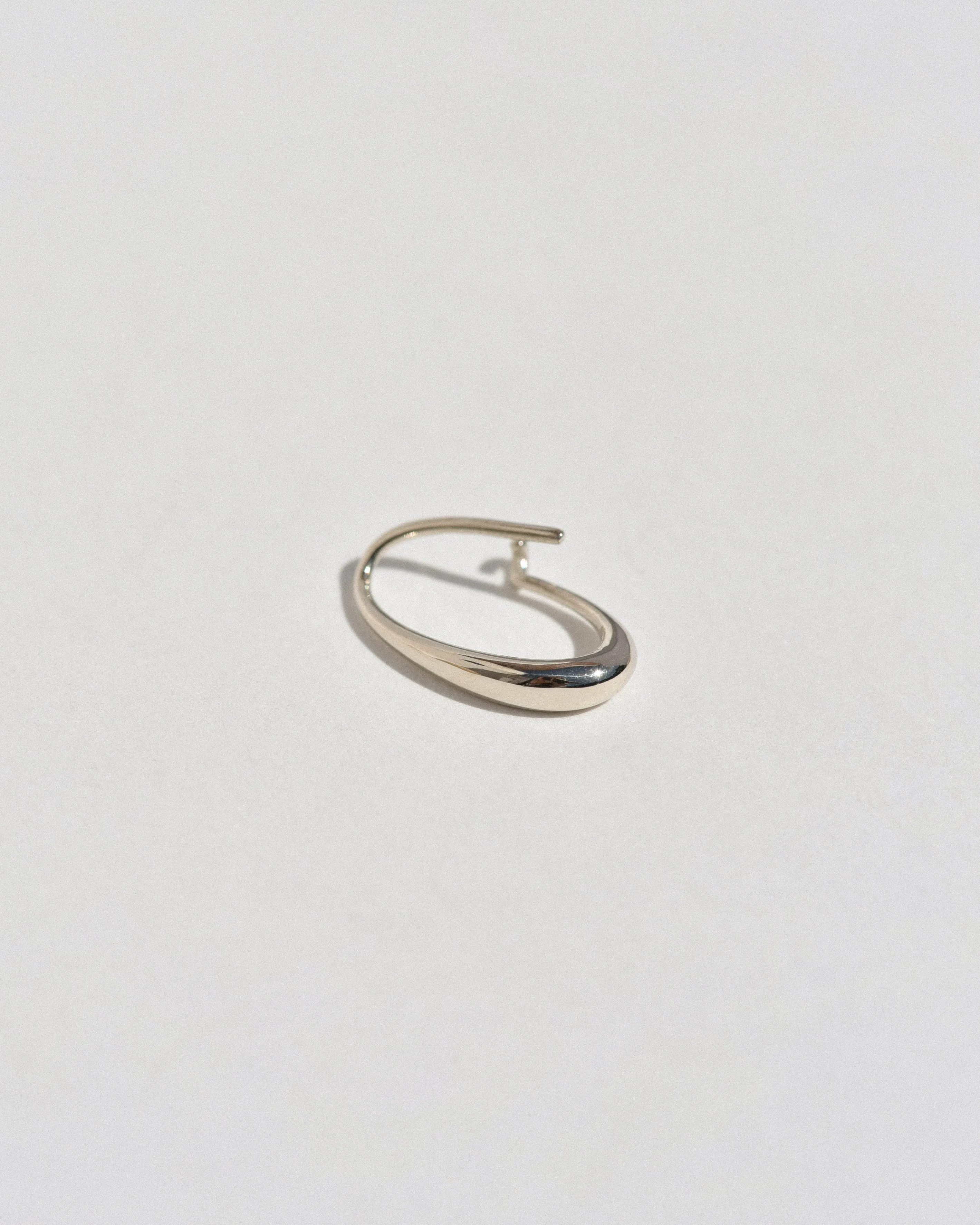 Medium Oval Sempre Hoop in 14k White Gold sold by Leigh Miller product image thumbnail 2