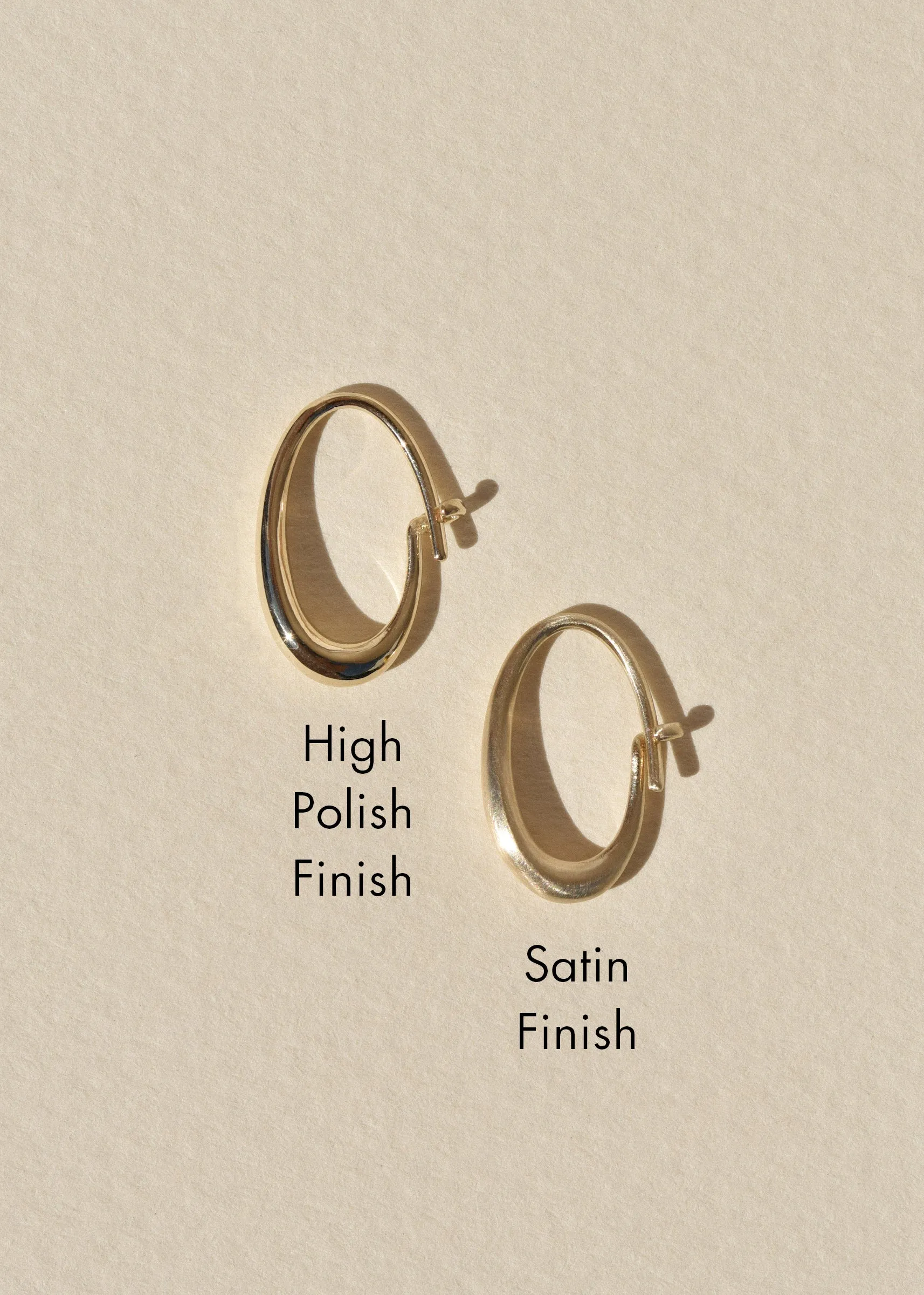 Medium Oval Sempre Hoop in 14k Yellow Gold sold by Leigh Miller product image thumbnail 3