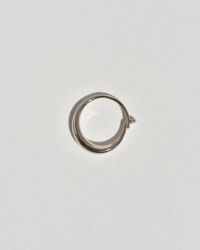 Medium Round Sempre Hoop in 14k White Gold sold by Leigh Miller