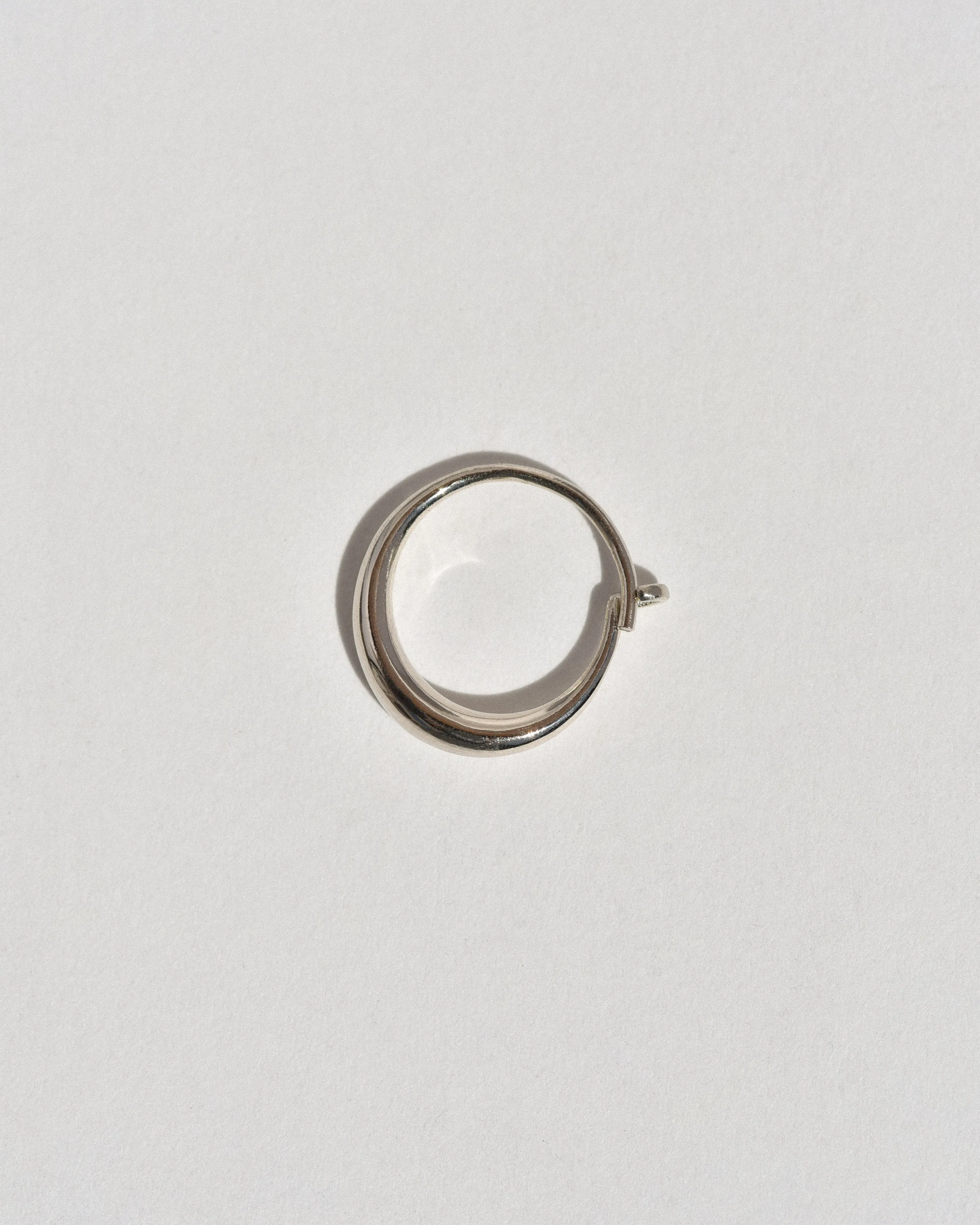 Medium Round Sempre Hoop in 14k White Gold sold by Leigh Miller