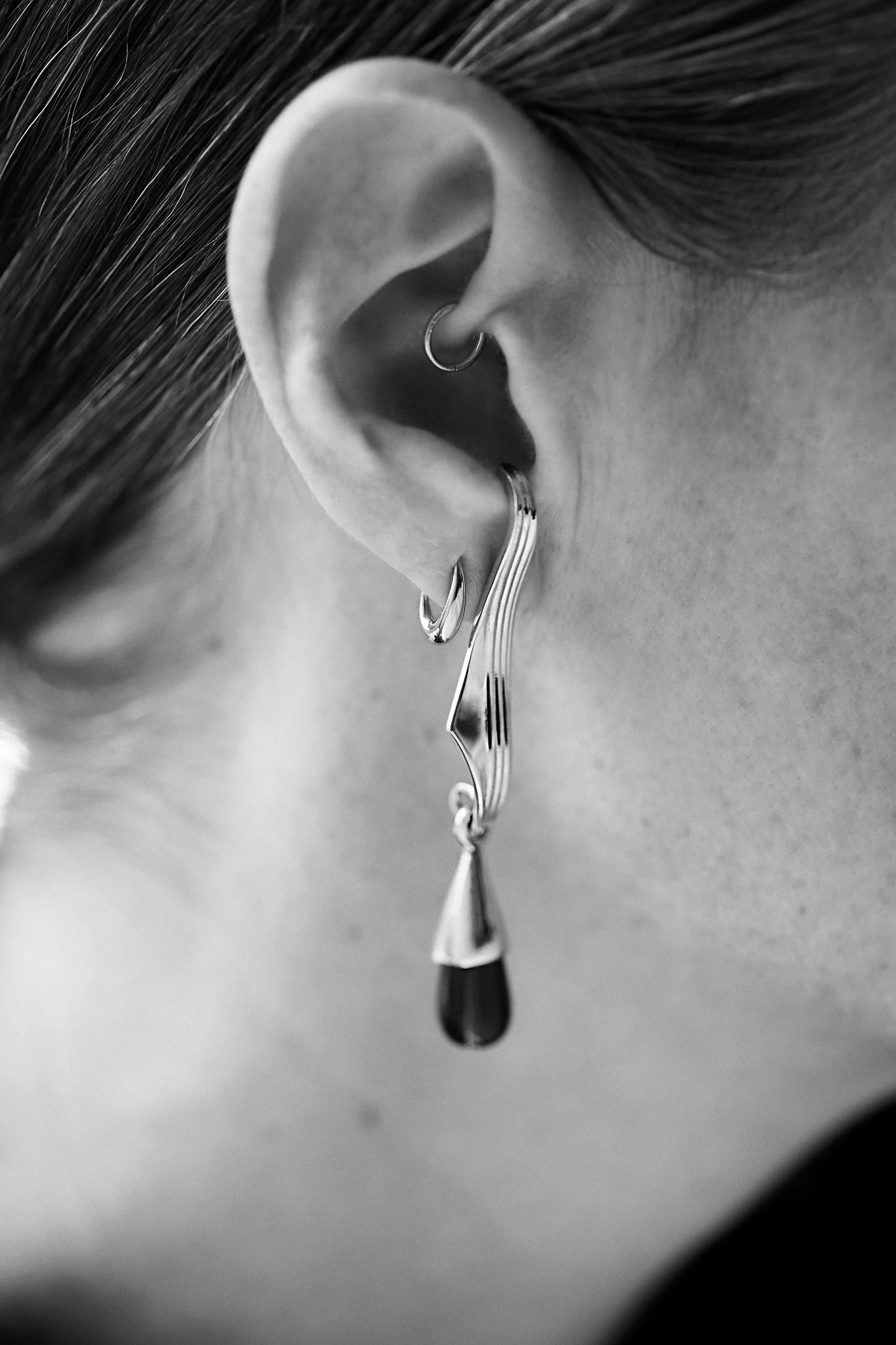 Small Oval Sempre Hoop in 14k Yellow Gold sold by Leigh Miller product image thumbnail 4