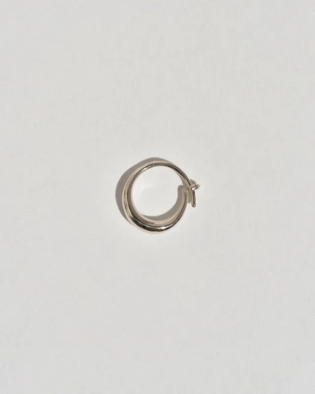 Small Round Sempre Hoop in 14k White Gold sold by Leigh Miller