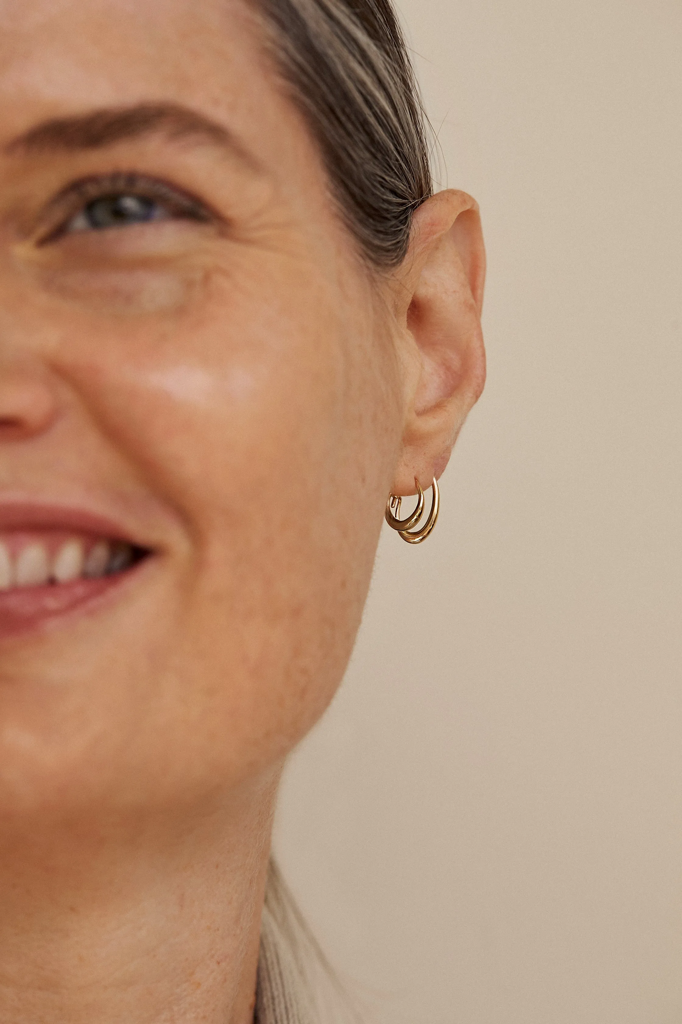 Small Round Sempre Hoop in 14k Yellow Gold sold by Leigh Miller product image thumbnail 3