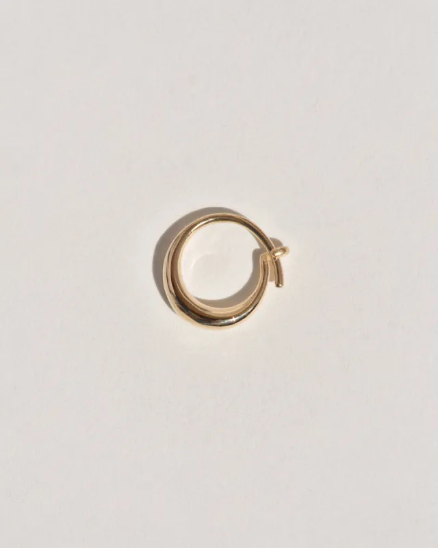 Small Round Sempre Hoop in 14k Yellow Gold sold by Leigh Miller
