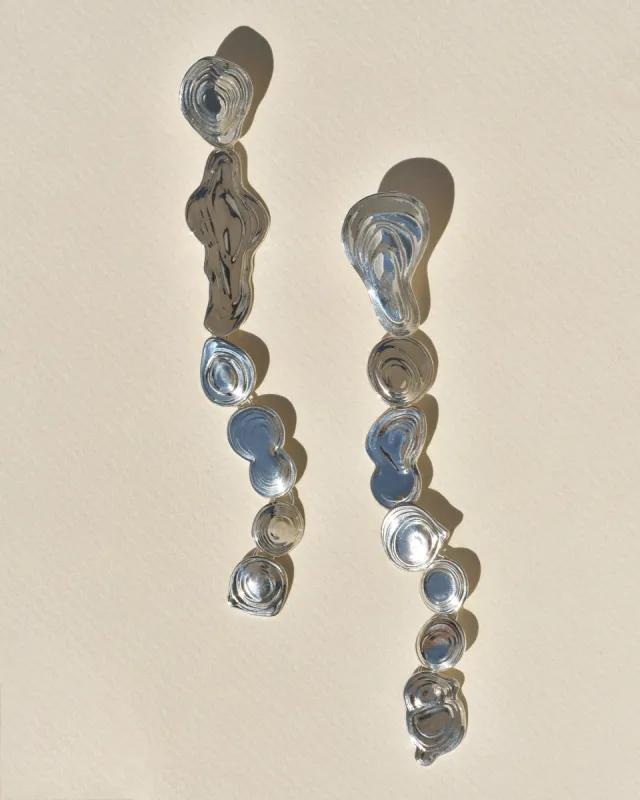 Sterling Silver Long Drip Earrings sold by Leigh Miller