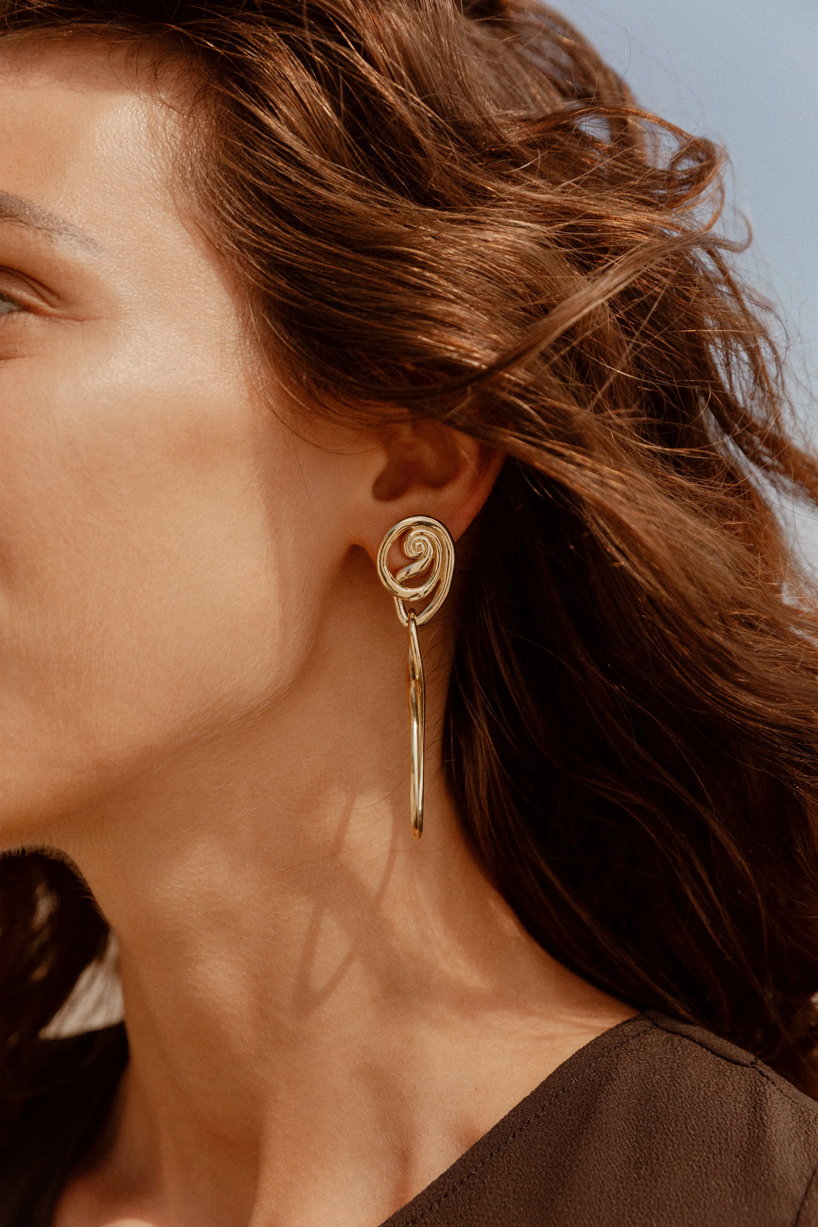 Brass Orso Hoops sold by Leigh Miller product image thumbnail 2