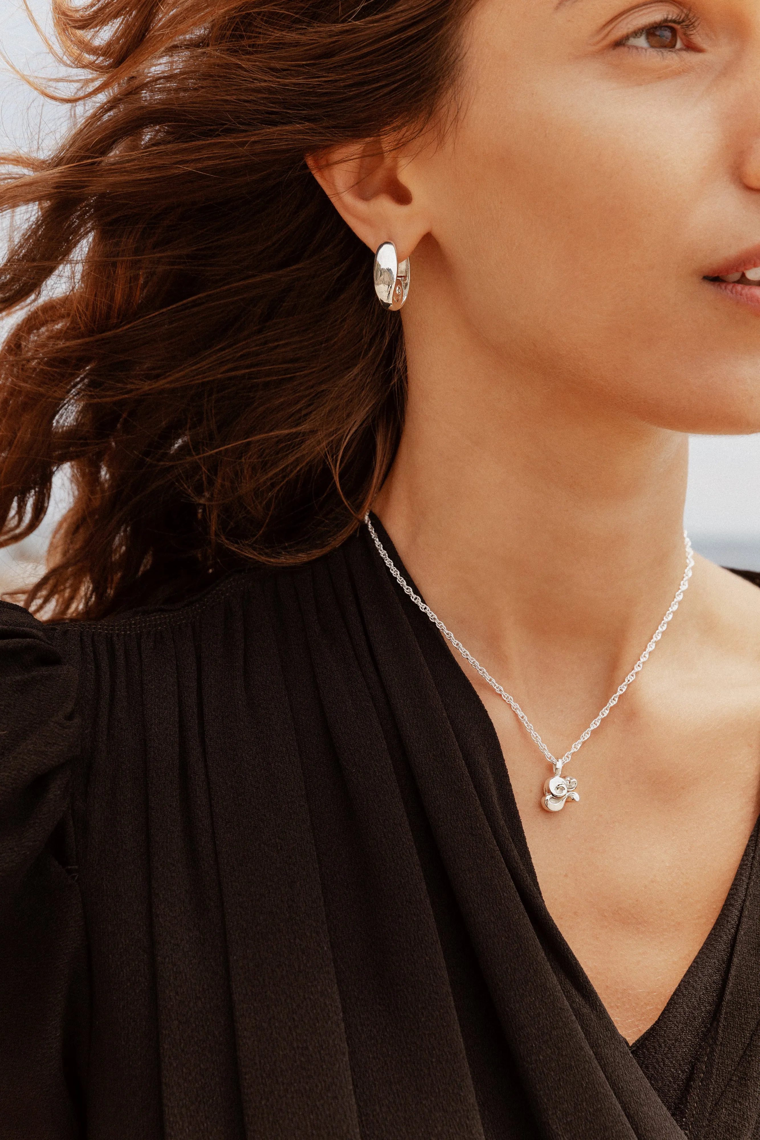 Sterling Silver Lucia Hoops sold by Leigh Miller product image thumbnail 3