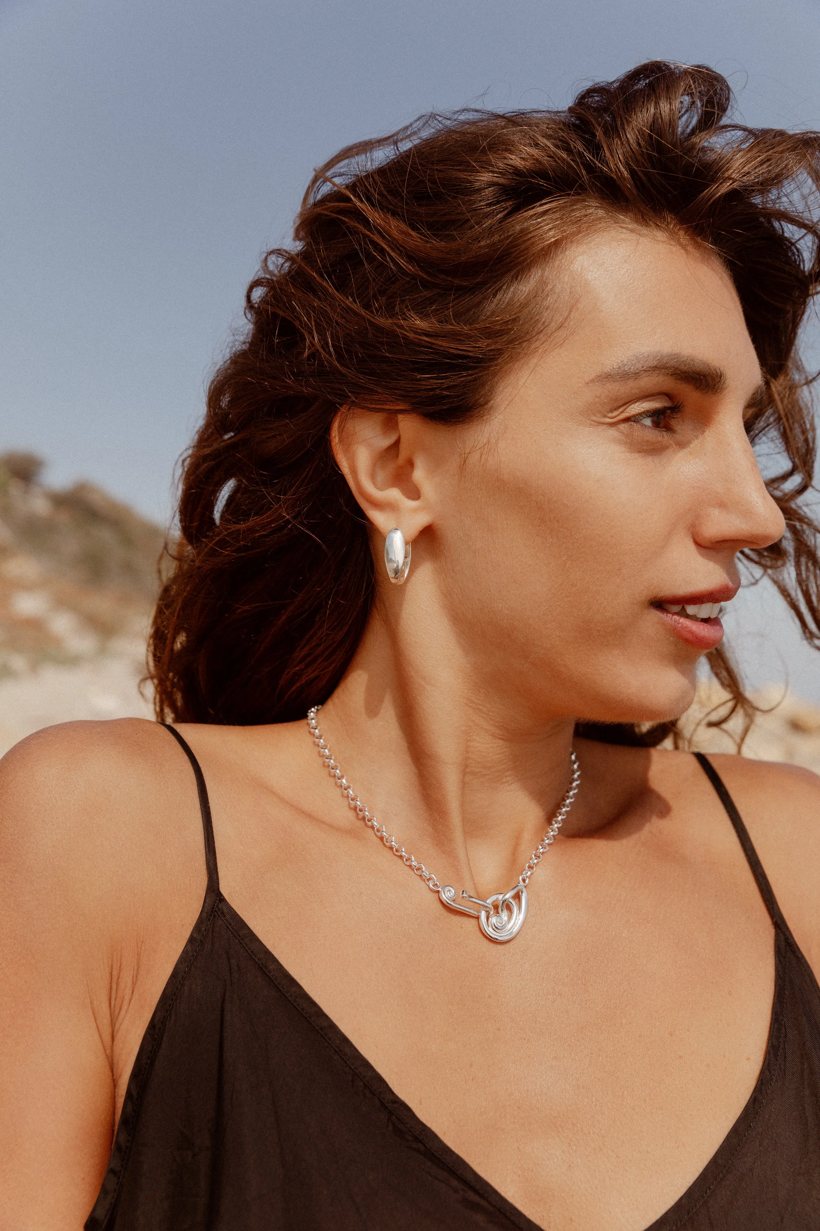 Sterling Silver Lucia Hoops sold by Leigh Miller product image thumbnail 4