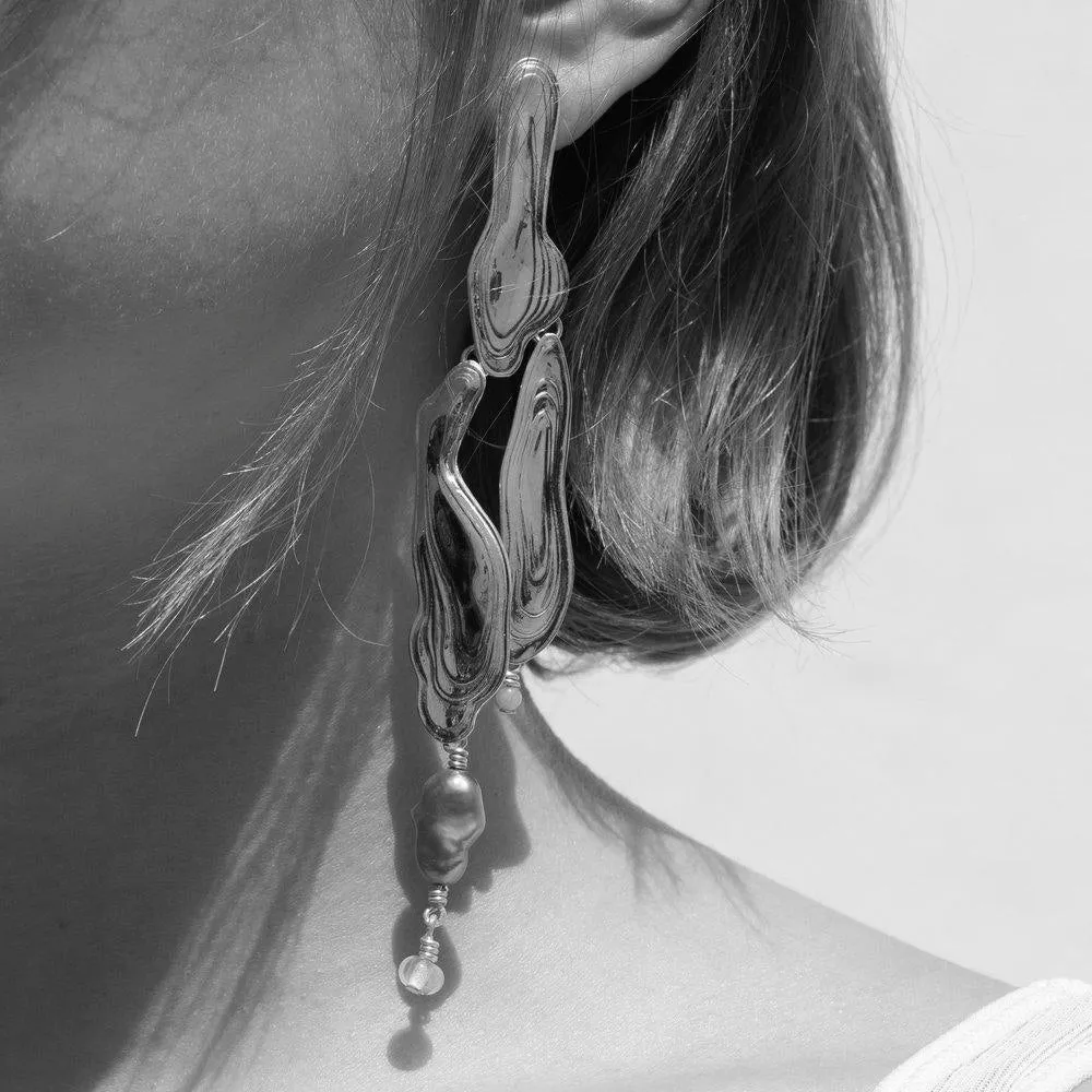 Brass Current Earrings sold by Leigh Miller product image thumbnail 2