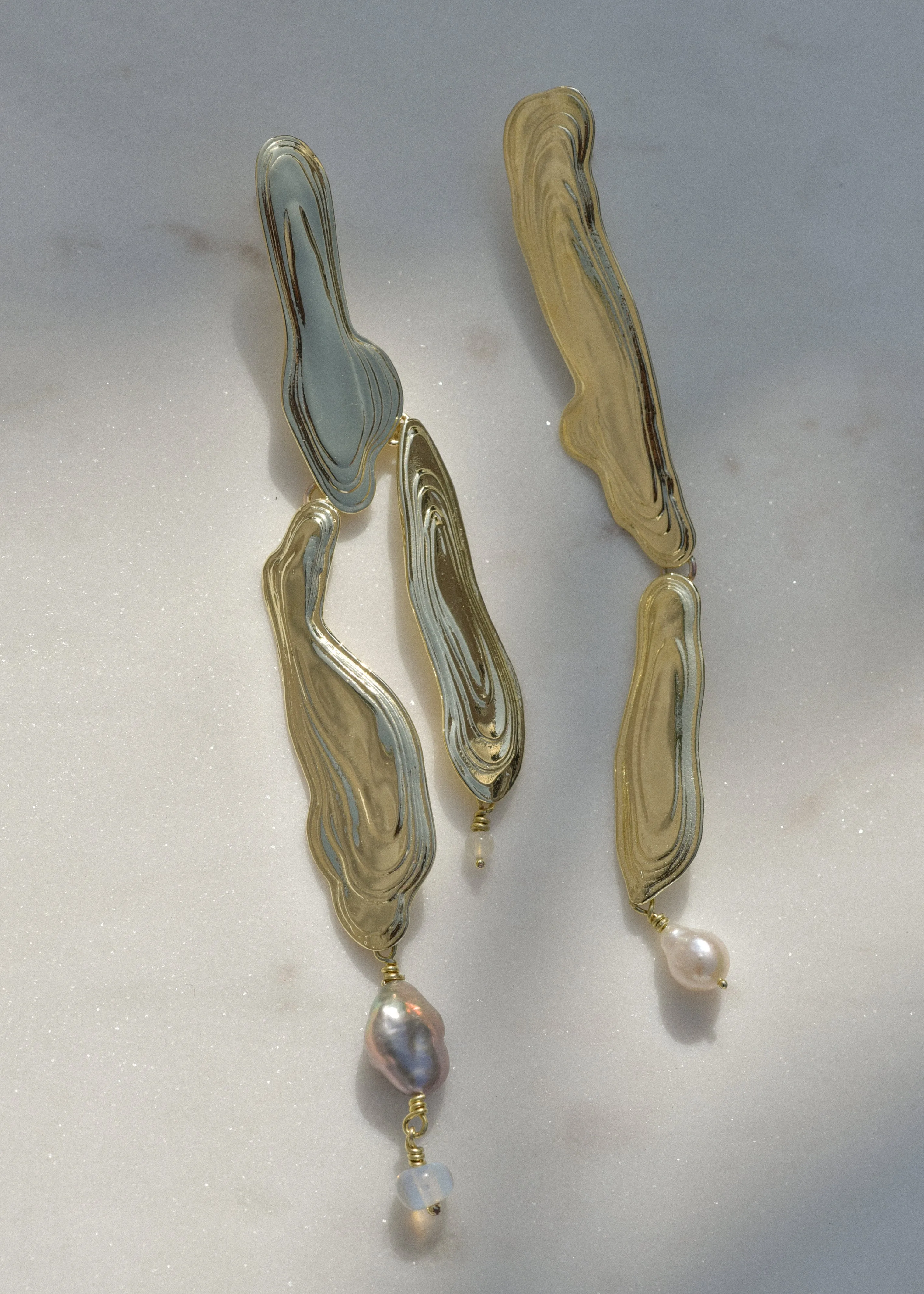 Brass Current Earrings sold by Leigh Miller
