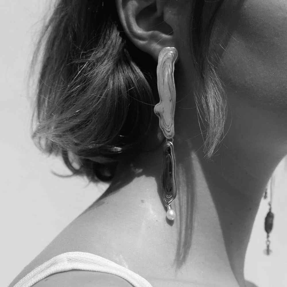 Brass Current Earrings sold by Leigh Miller product image thumbnail 3