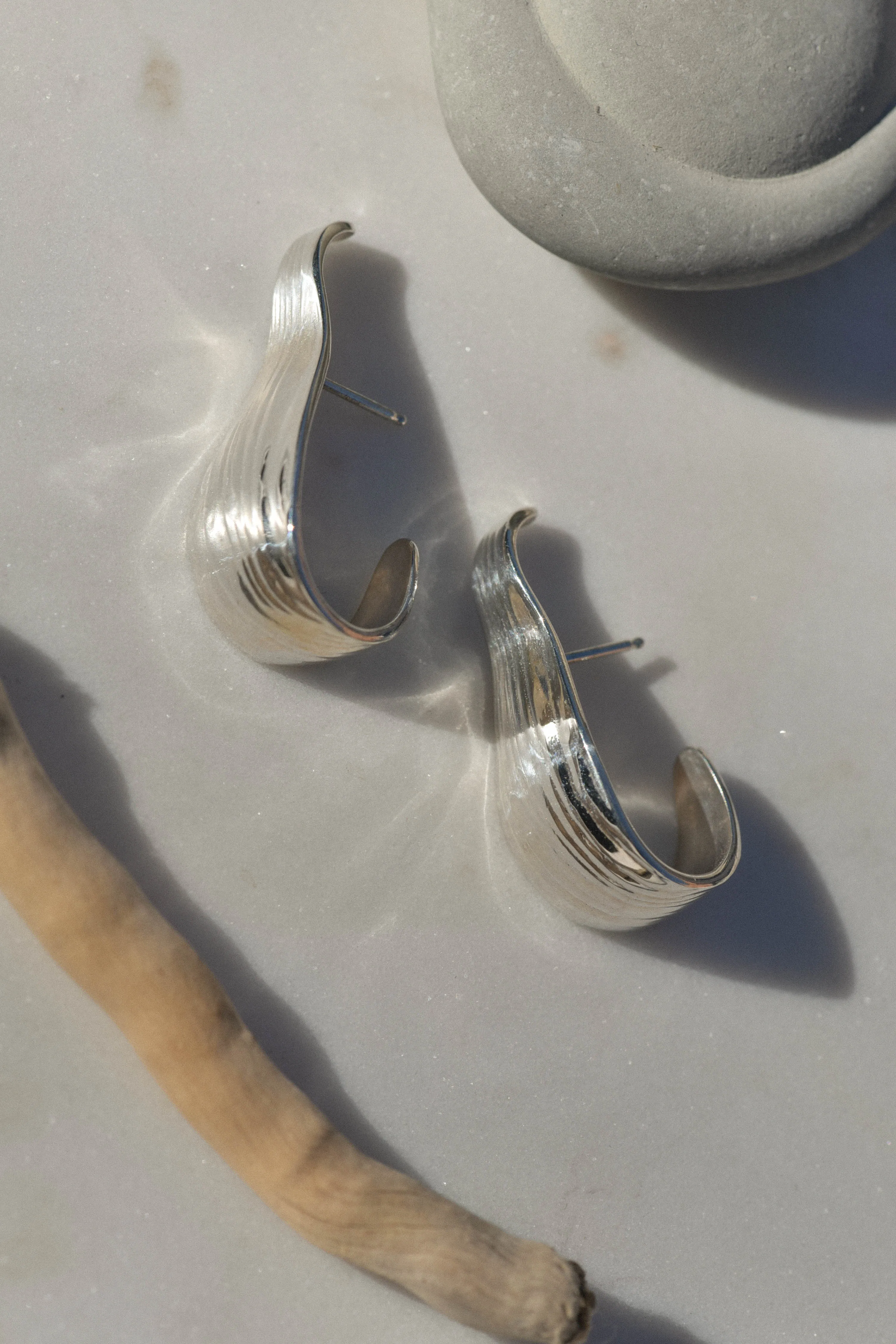 Sterling Silver Husk Hoops sold by Leigh Miller product image thumbnail 4