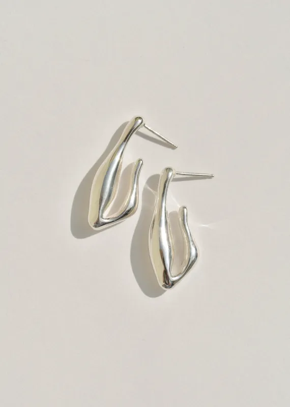 Sterling Silver Amoeba Hoops sold by Leigh Miller