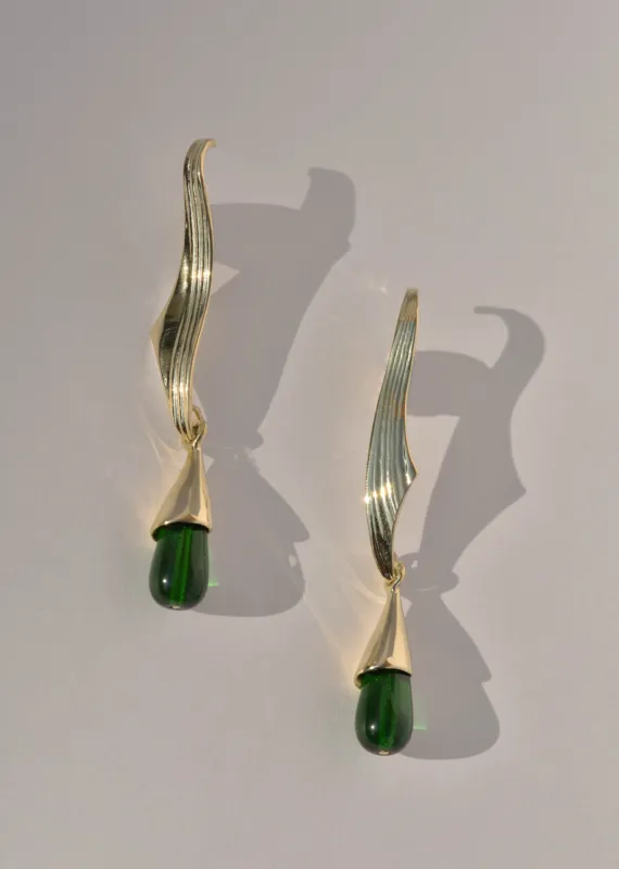 Brass Grape Leaf Earrings sold by Leigh Miller
