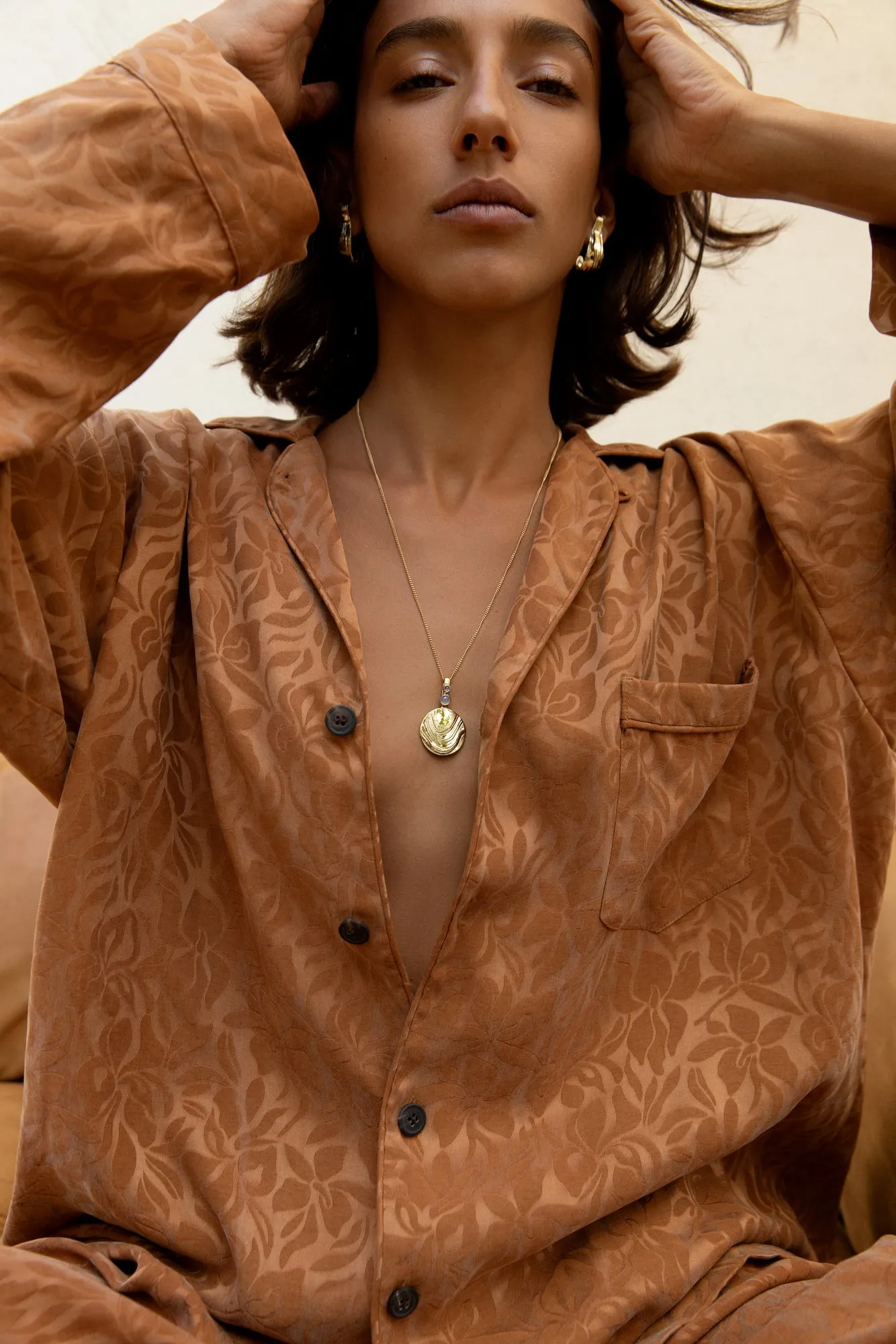 Brass Husk Hoops sold by Leigh Miller product image thumbnail 5