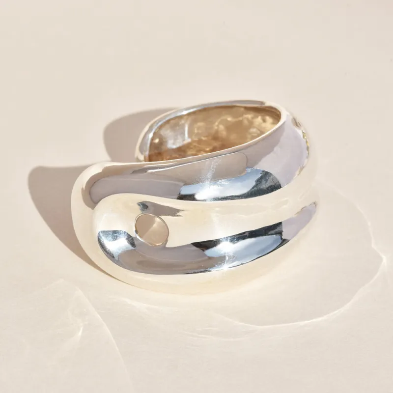 Sterling Silver Modernist Bracelet made by Leigh Miller