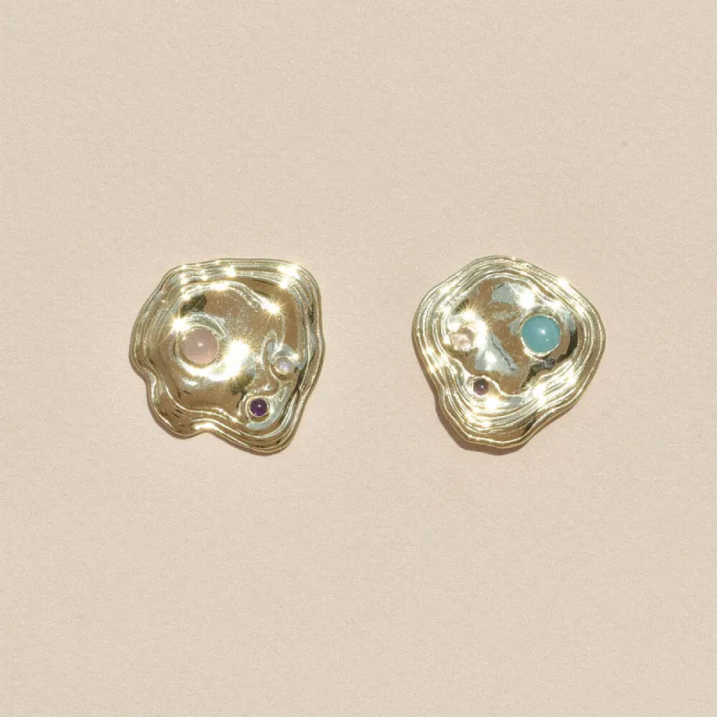 Brass Lava Studs sold by Leigh Miller